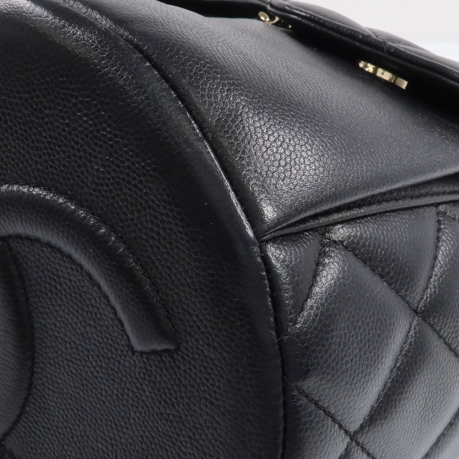 CHANEL 牛皮皮革Backpack金扣背包