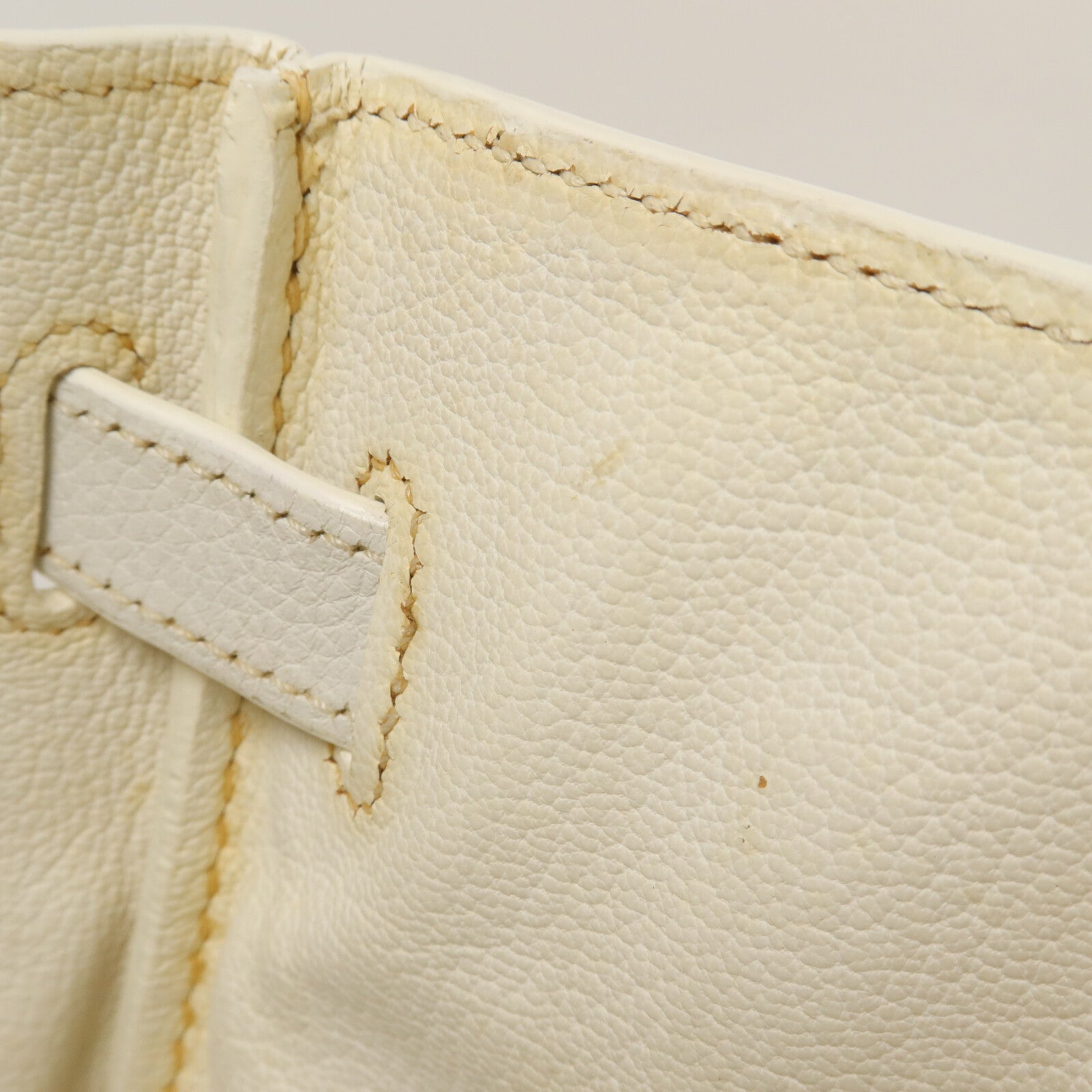 HERMES Togo皮革Birkin 30手挽袋Blanc