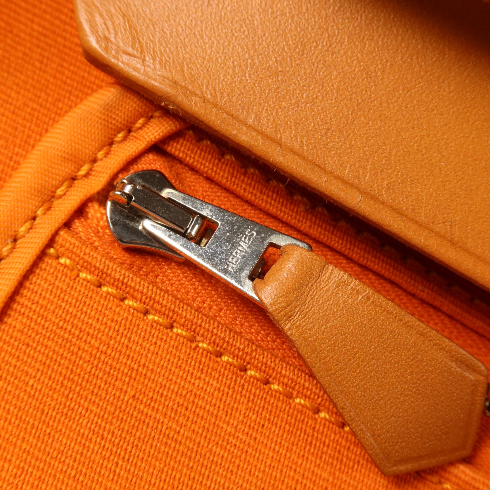 HERMES 帆布Herbag MM手挽肩背兩用袋Orange