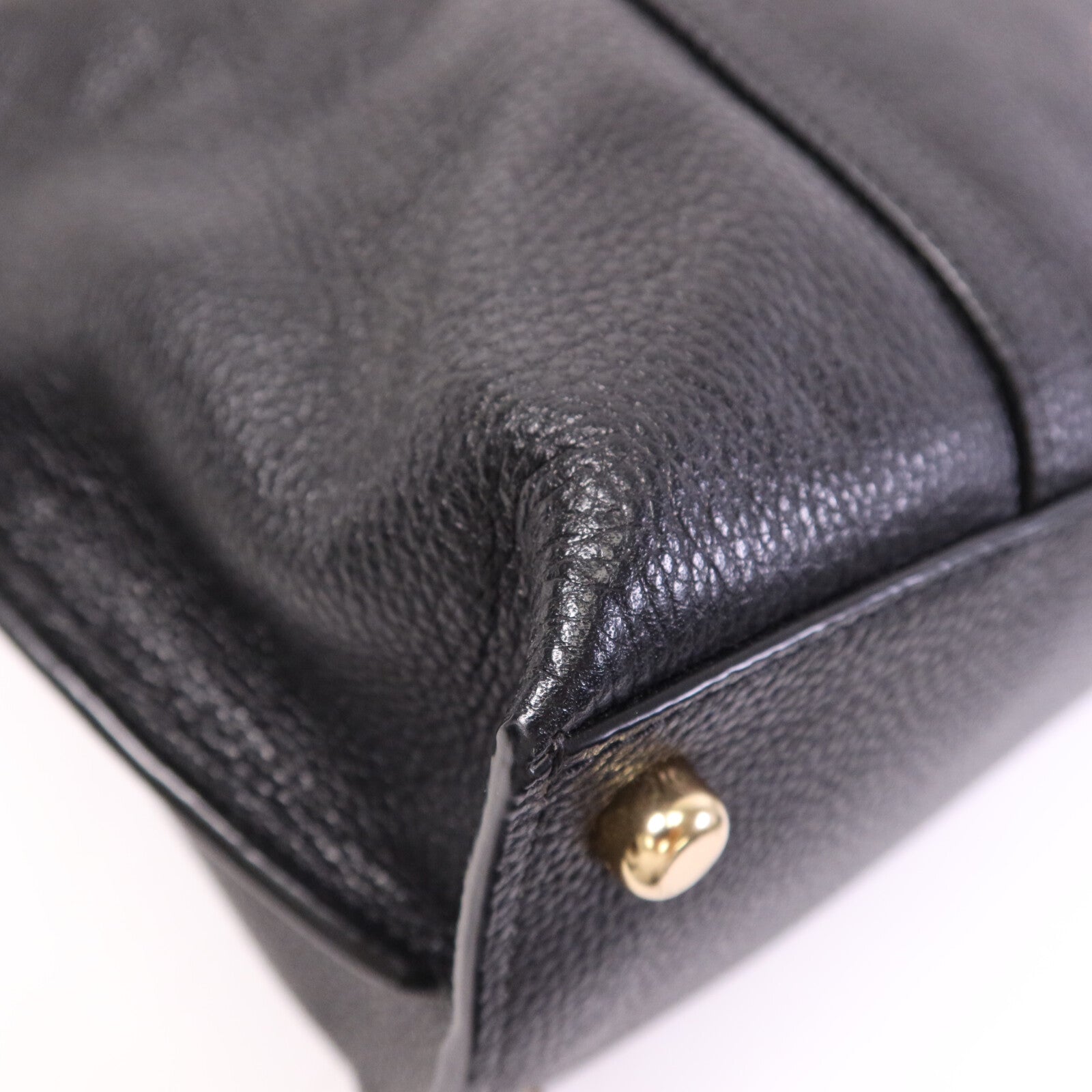 COACH 帆布/皮革Tote Bag金扣手挽袋