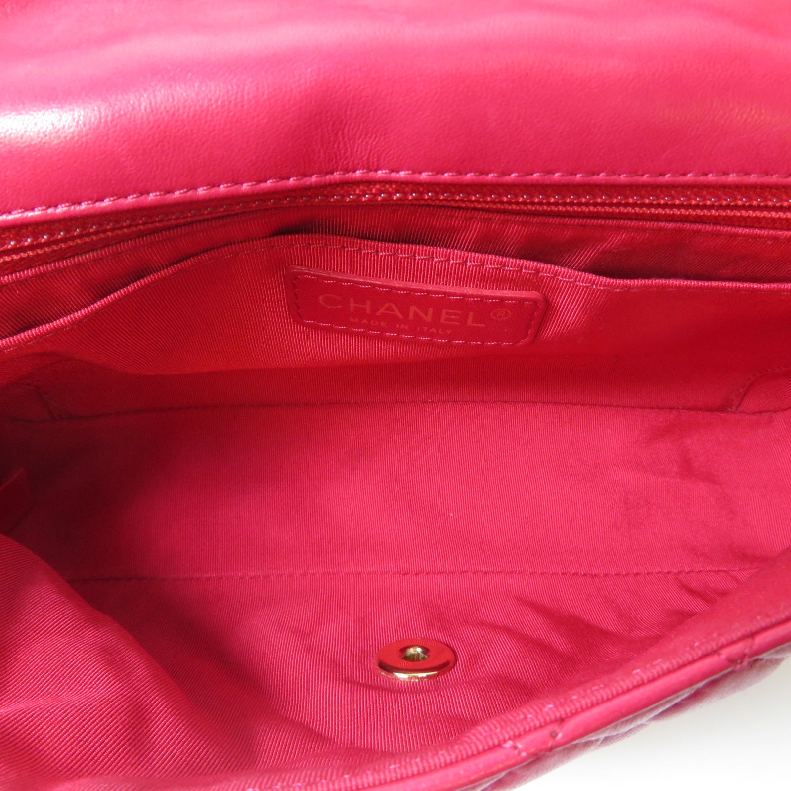 CHANEL 【激減優惠】菱格羊皮皮革Valentine Chain Shoulder Bag金扣鏈帶肩背袋粉紅色