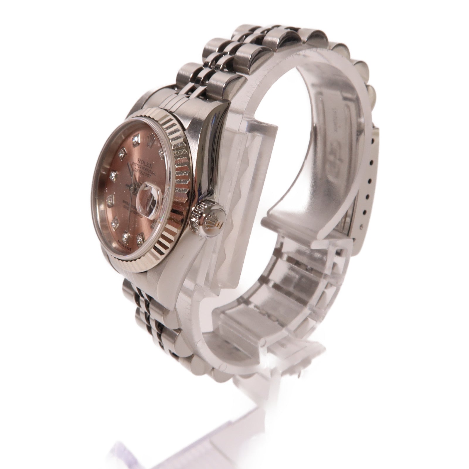 ROLEX Datejust 26mm 18K黃金/不鏽鋼手錶自動機芯粉紅色