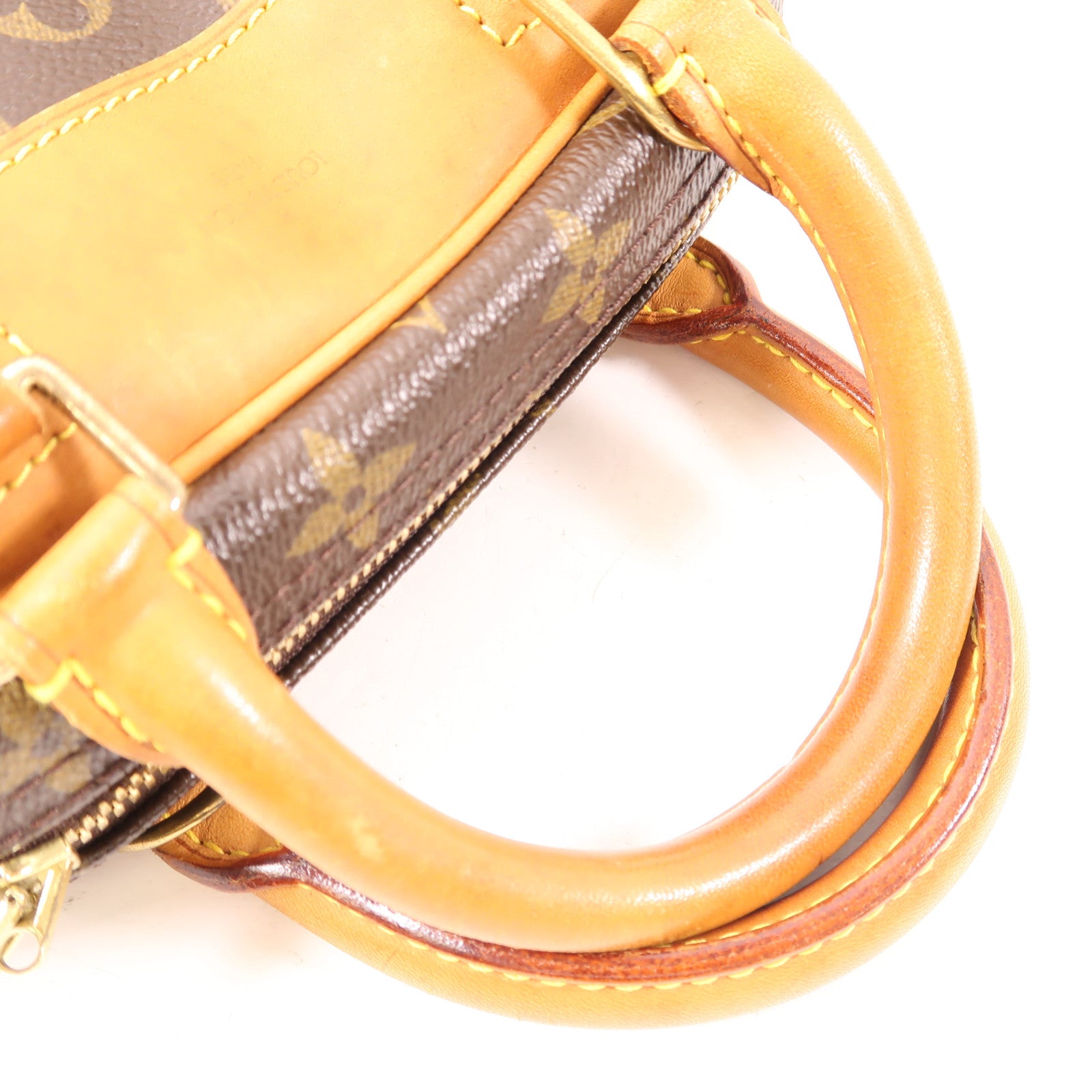 LOUIS VUITTON Monogram Trouville金扣手挽袋棕色