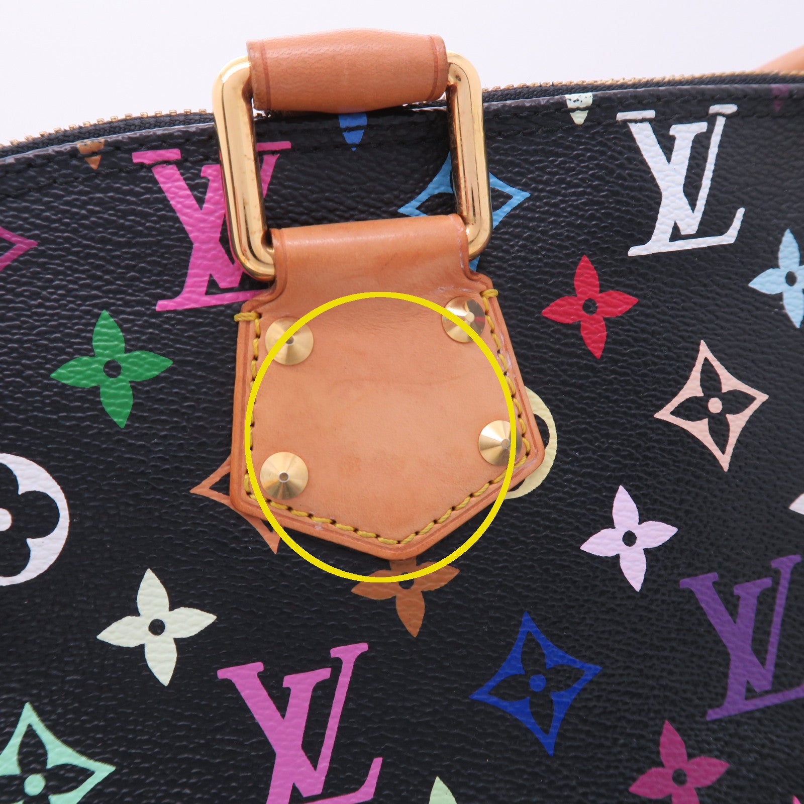 LOUIS VUITTON 【激減優惠】Monogram Multicolore Alma金扣手挽袋黑色