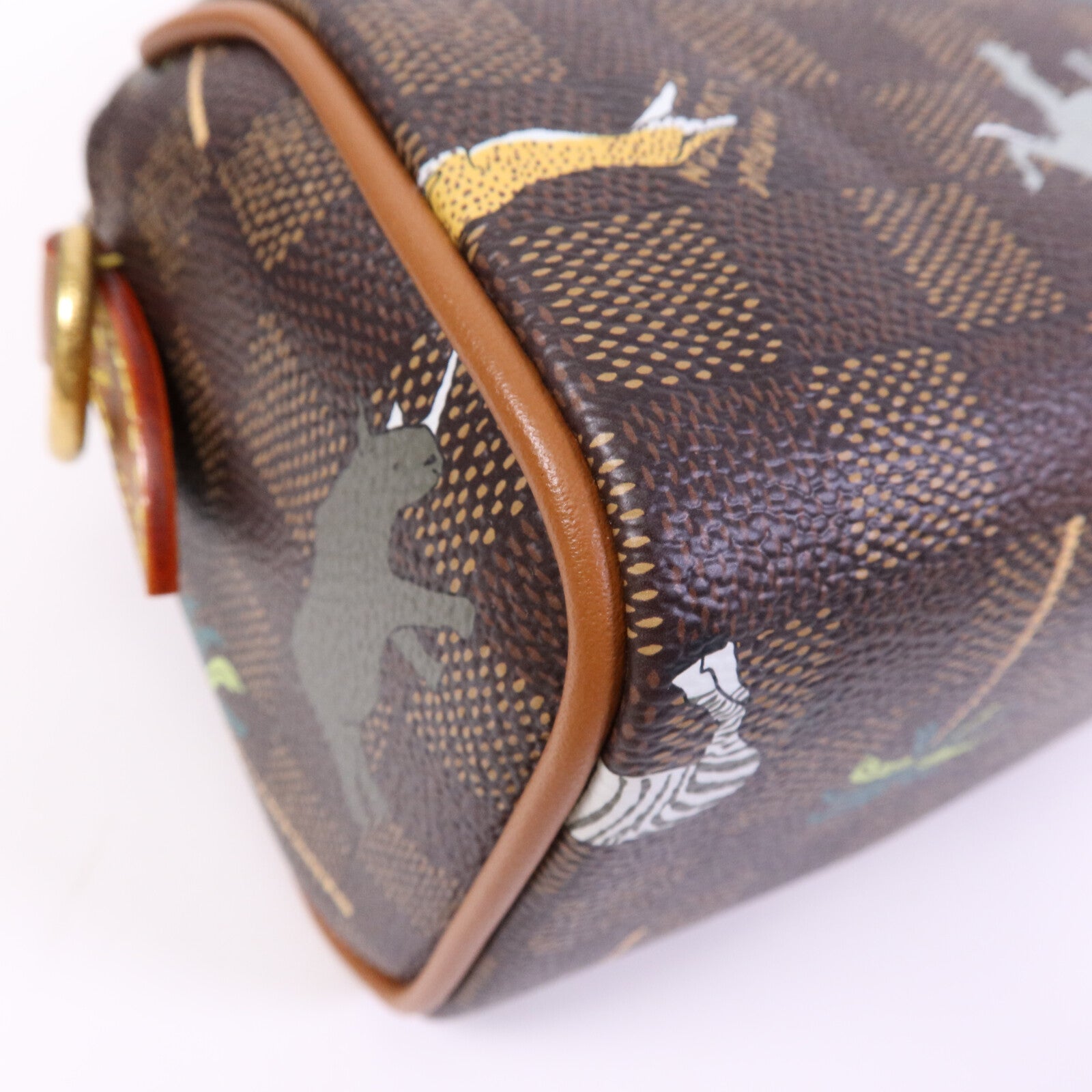 LOUIS VUITTON Damier Heritage Speedy Bandouliere 18 X The Darjeeling金扣手挽肩背兩用袋