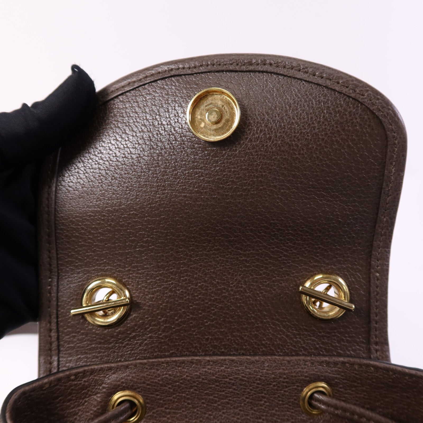 GUCCI 塗層帆布Backpack金扣背包