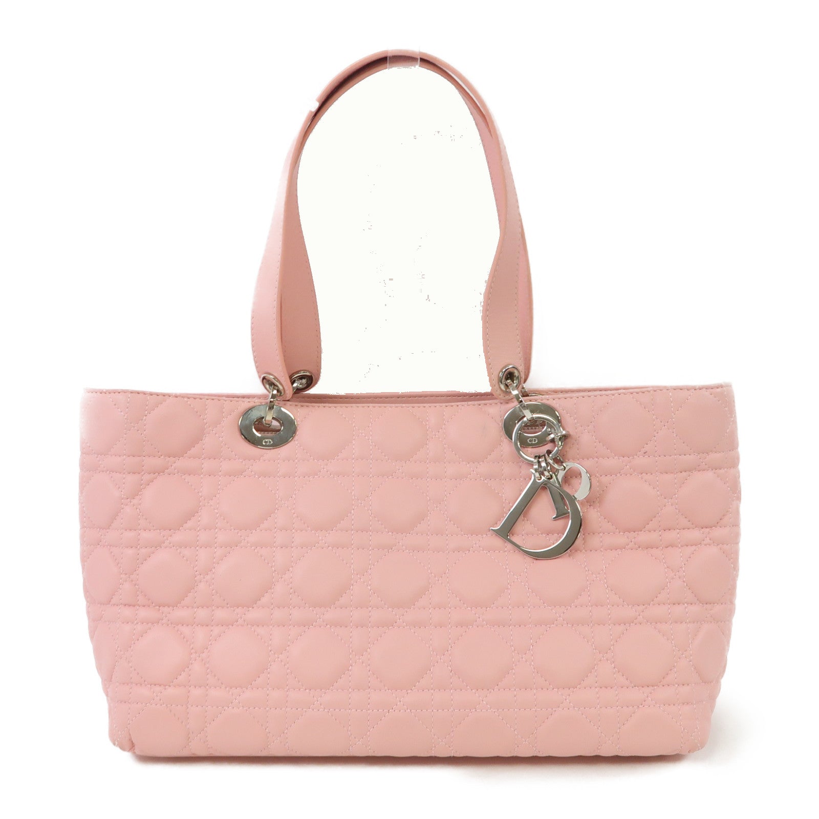 Dior 牛皮皮革Shoulder Bag銀扣肩背袋粉紅色