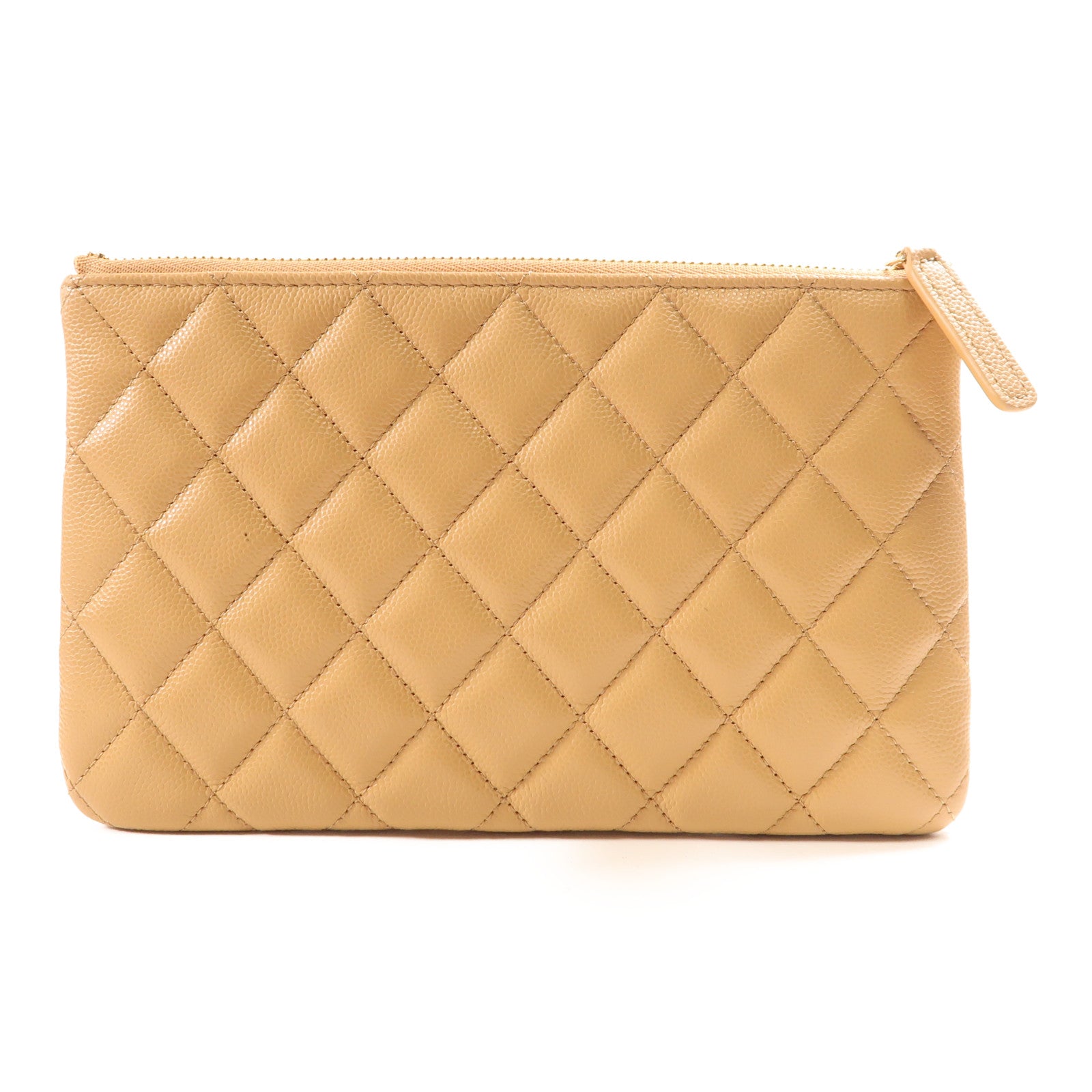 CHANEL 牛皮皮革Pouch金扣手拿包