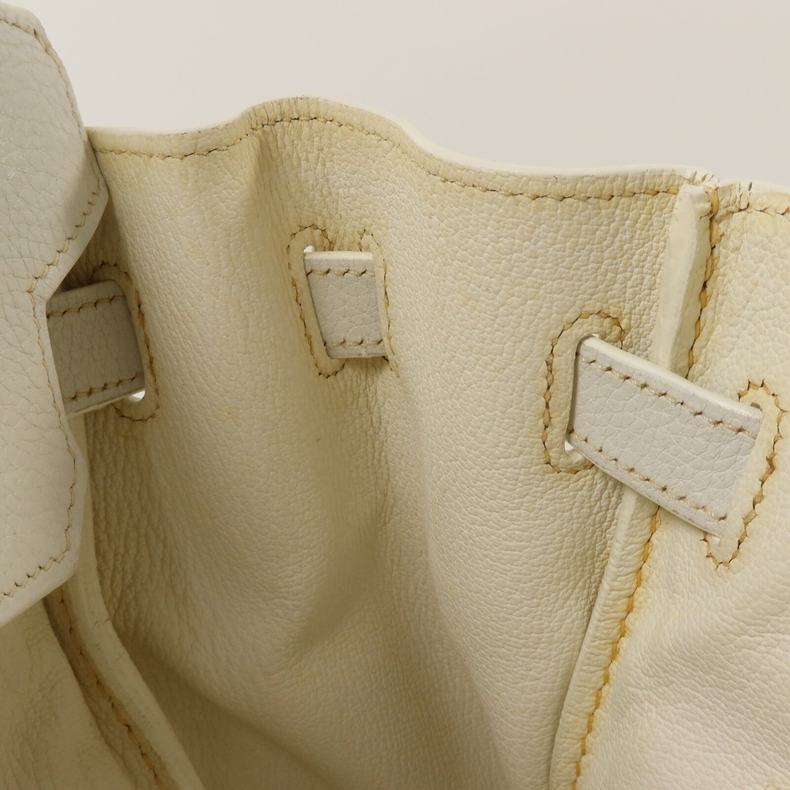 HERMES Togo皮革Birkin 30手挽袋Blanc
