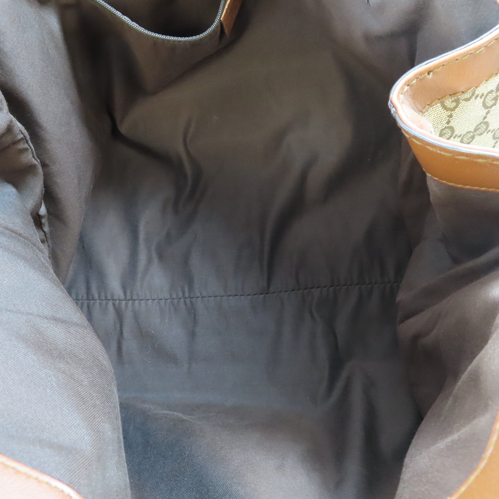 GUCCI 帆布Sukey Hobo金扣肩背袋棕色