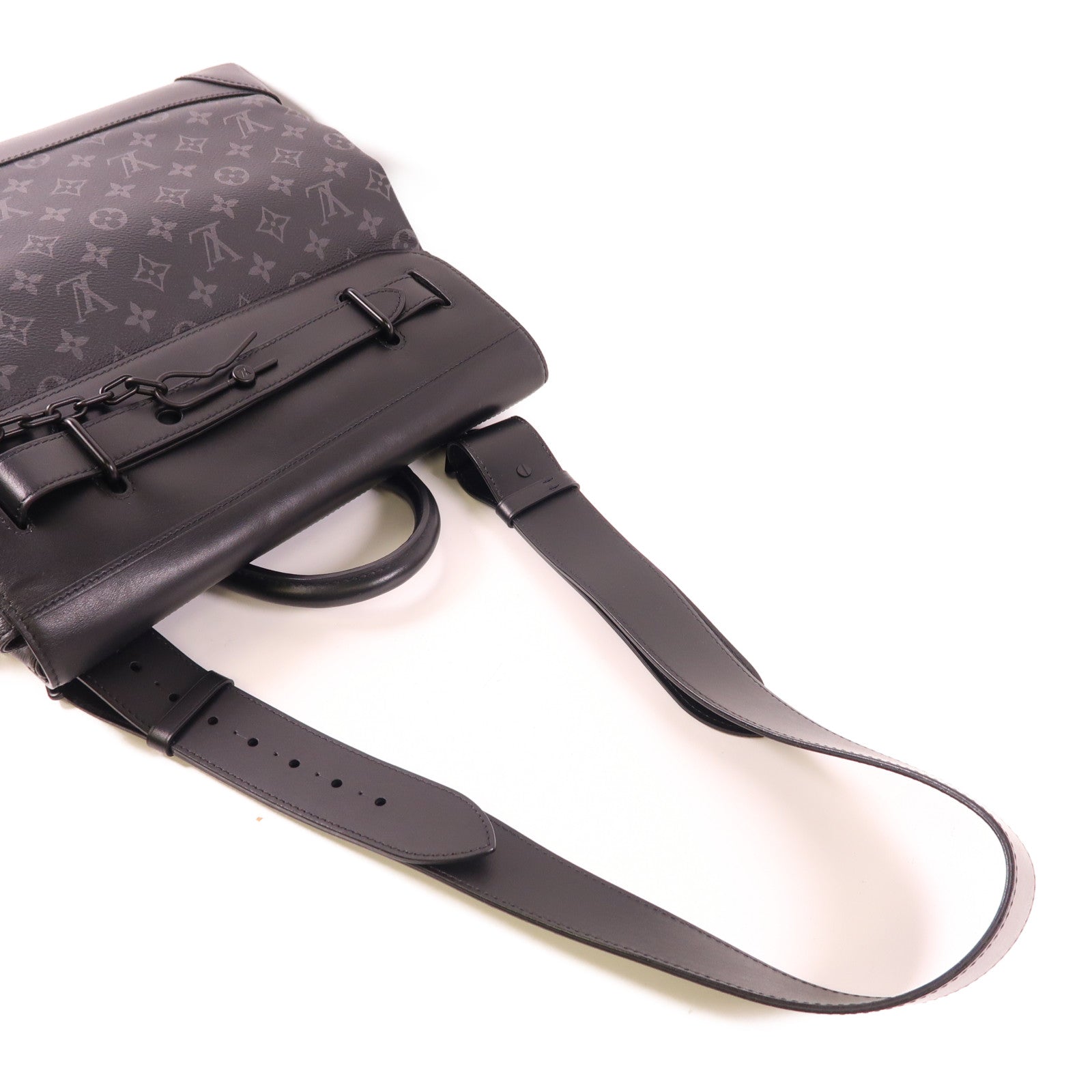 LOUIS VUITTON Monogram Eclipse Steamer PM手挽肩背兩用袋