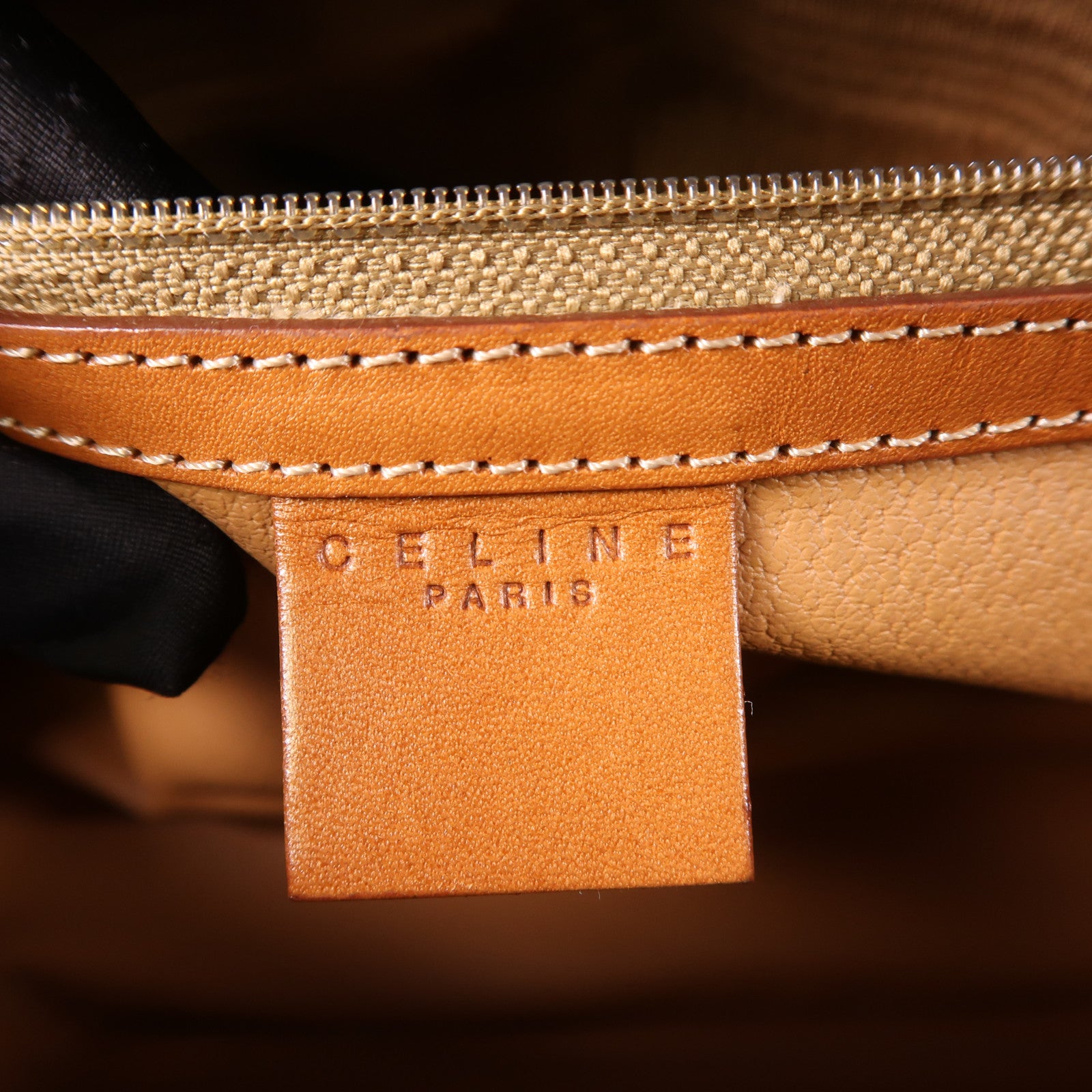 CELINE 塗層帆布Macadam Handbag金扣手挽袋
