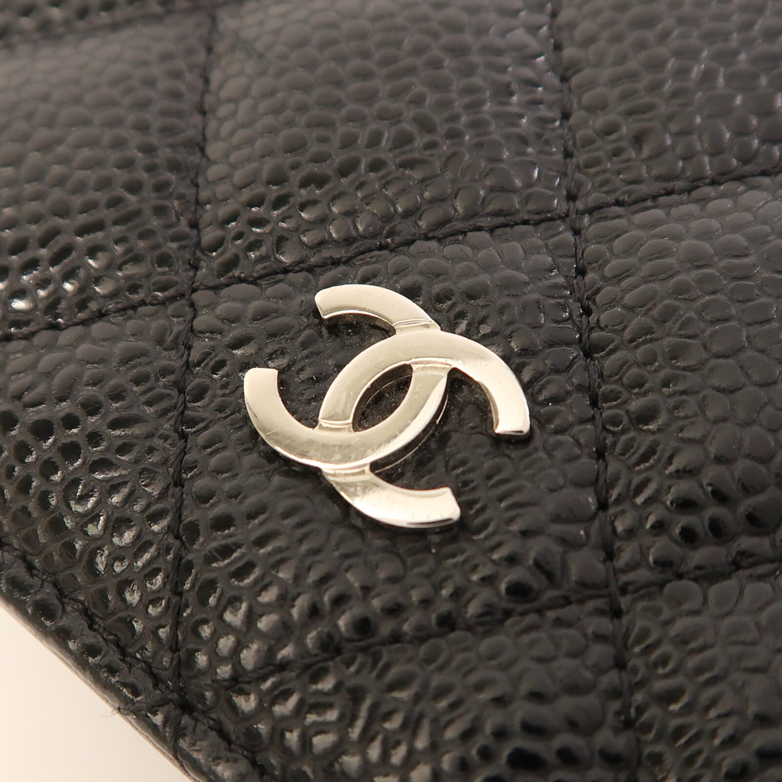 CHANEL 牛皮皮革Classic Long Wallet銀扣長錢包