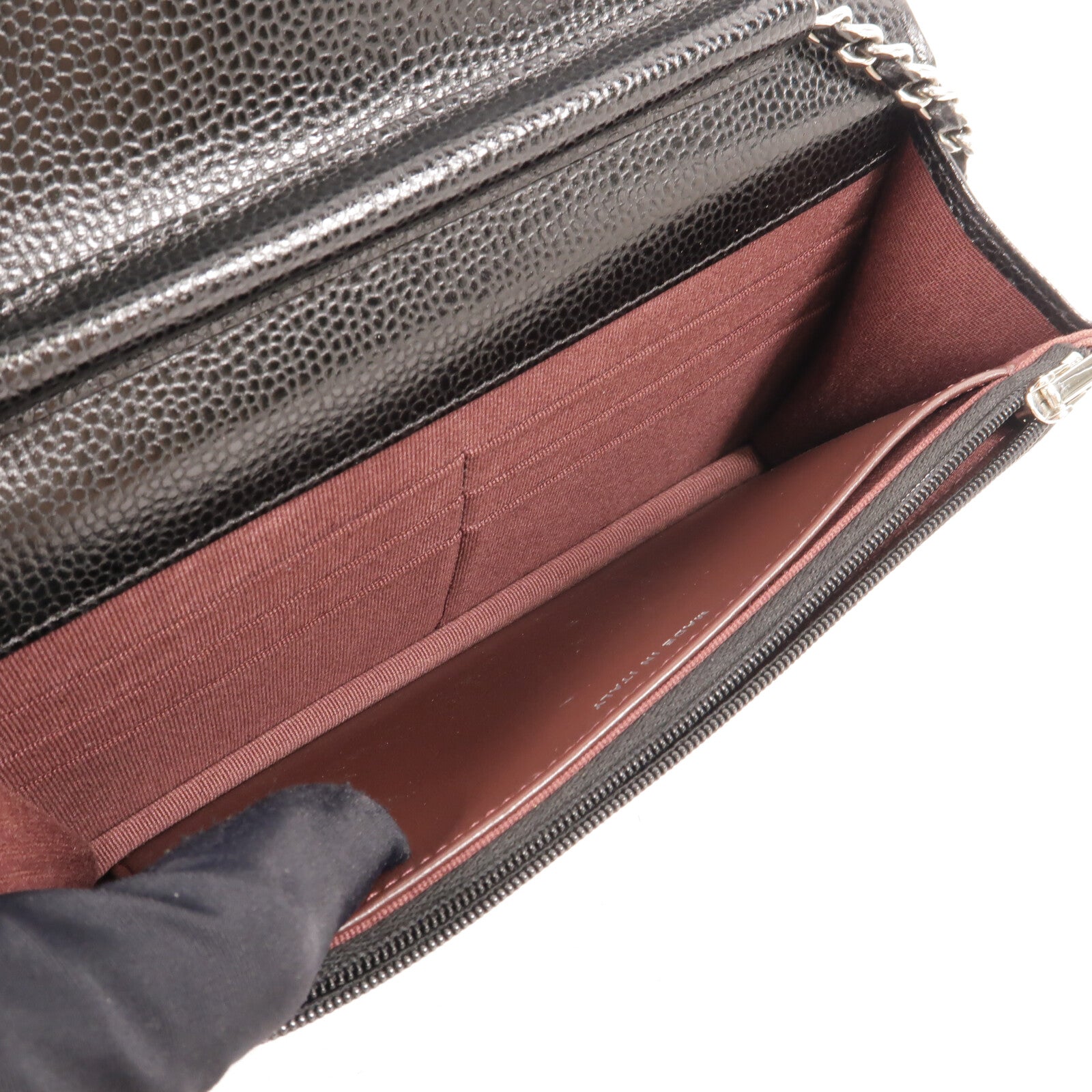 CHANEL 牛皮皮革WOC Wallet On Chain鏈帶肩背袋