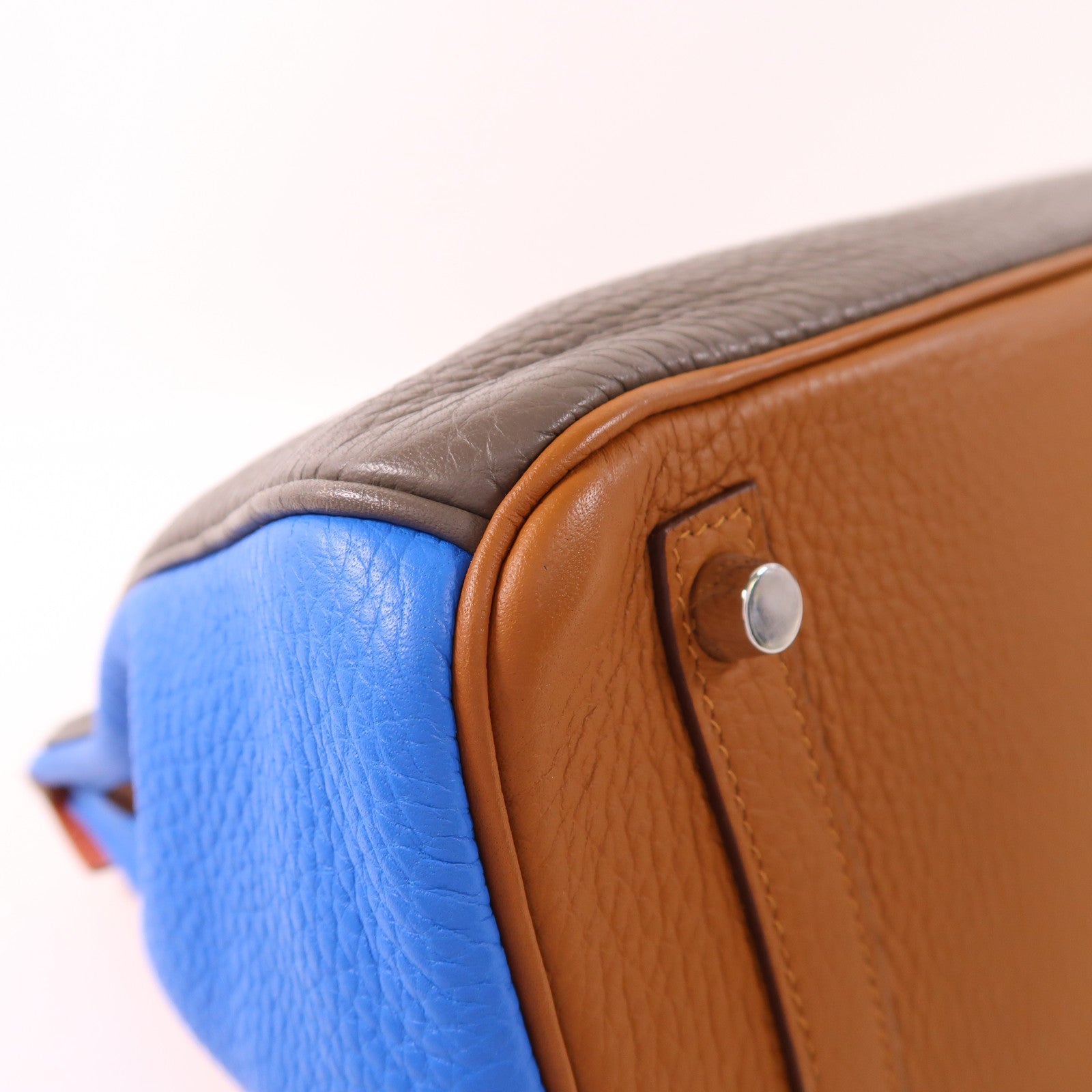 HERMES Clemence皮革Birkin 30銀扣手挽袋