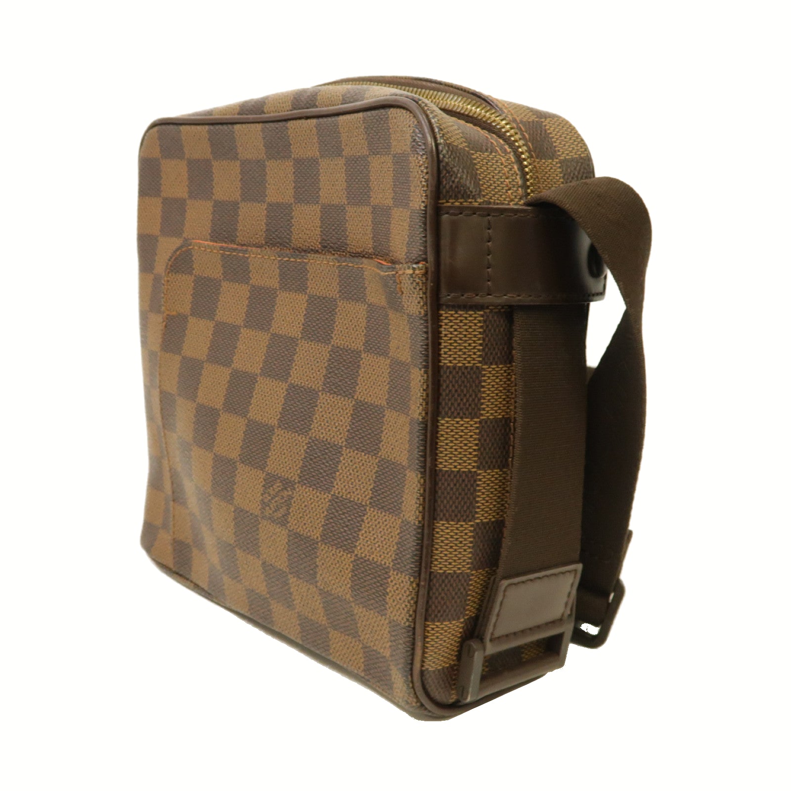 LOUIS VUITTON Damier Olav PM金扣肩背袋啡色