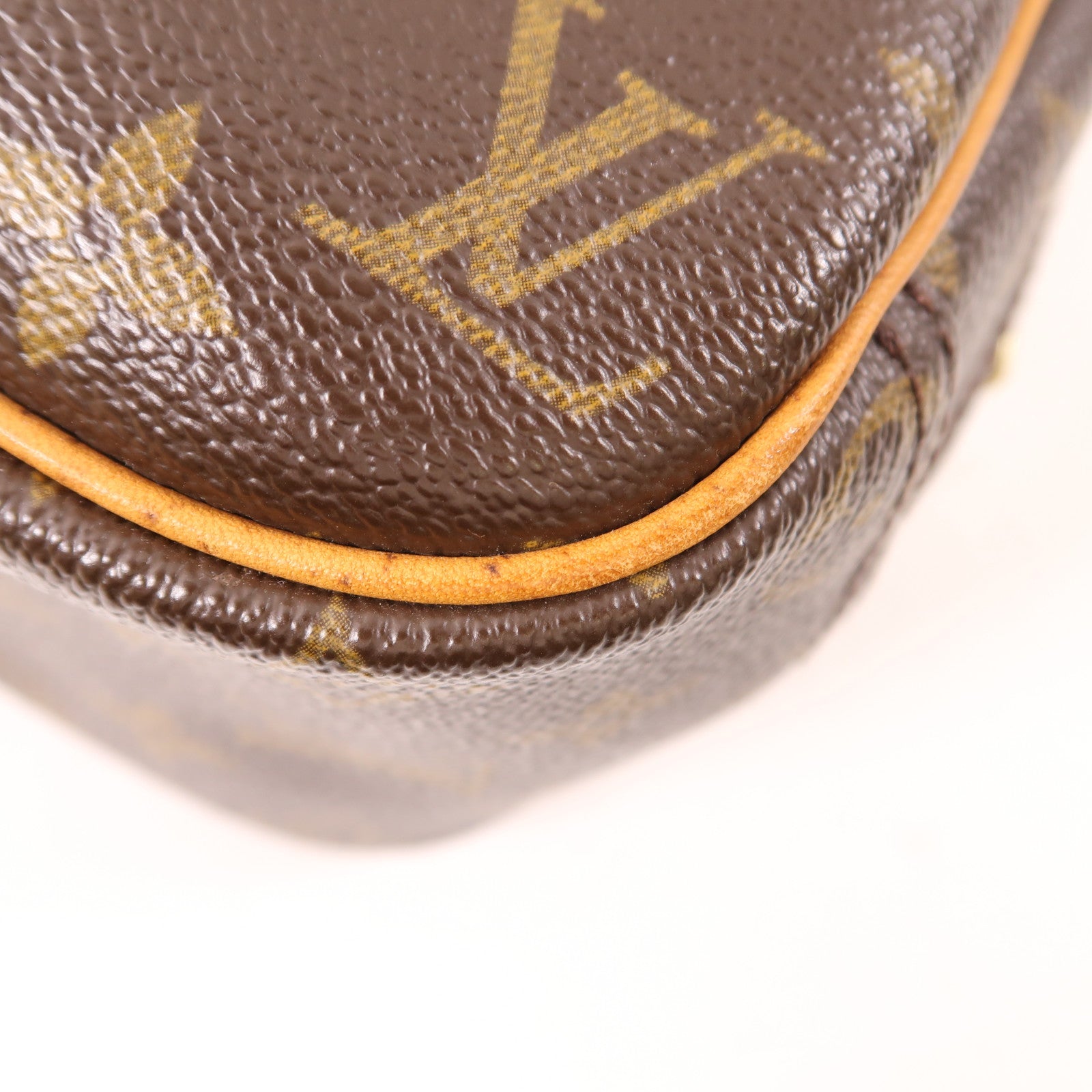 LOUIS VUITTON Monogram Trouville金扣手挽袋棕色