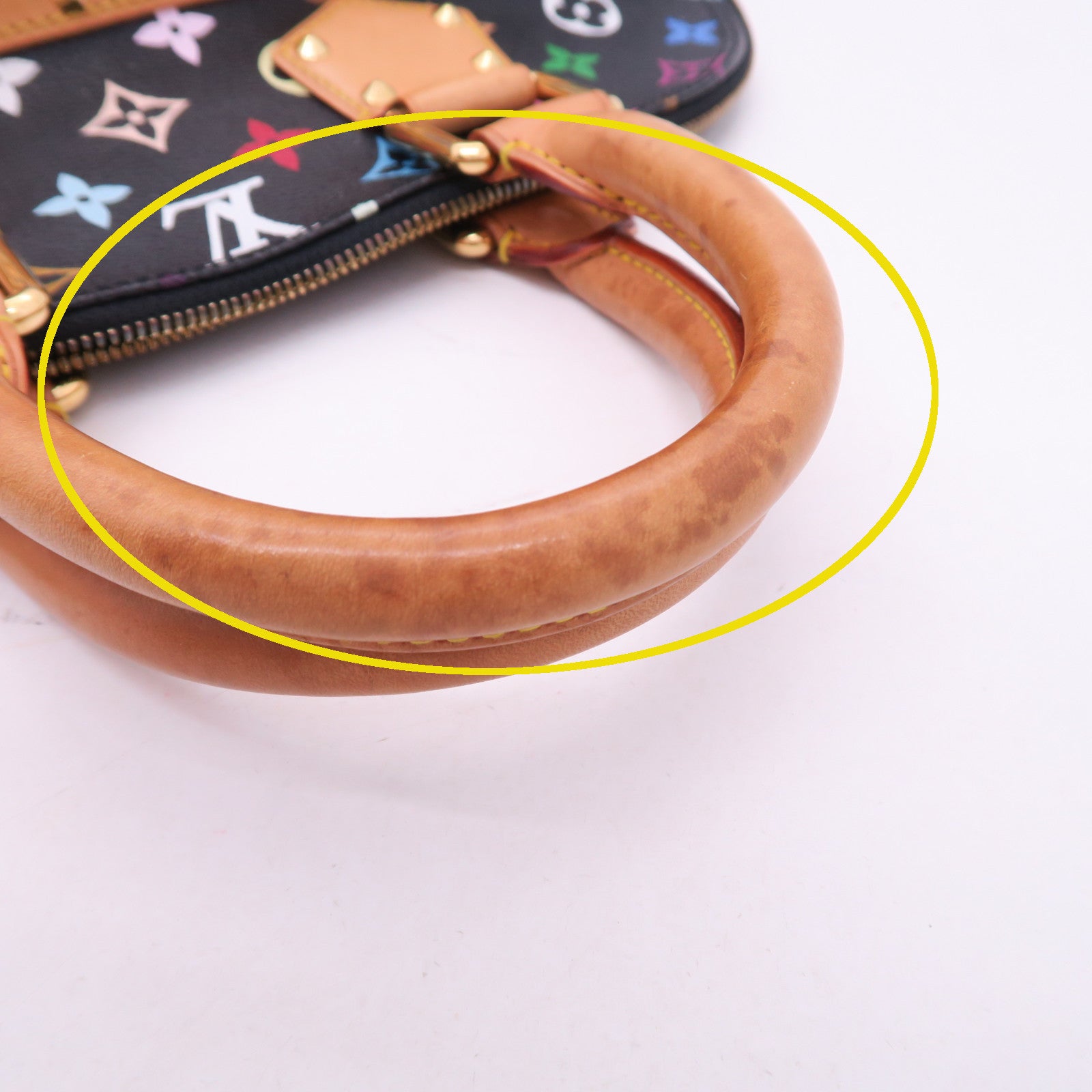 LOUIS VUITTON 【激減優惠】Monogram Multicolore Alma金扣手挽袋黑色