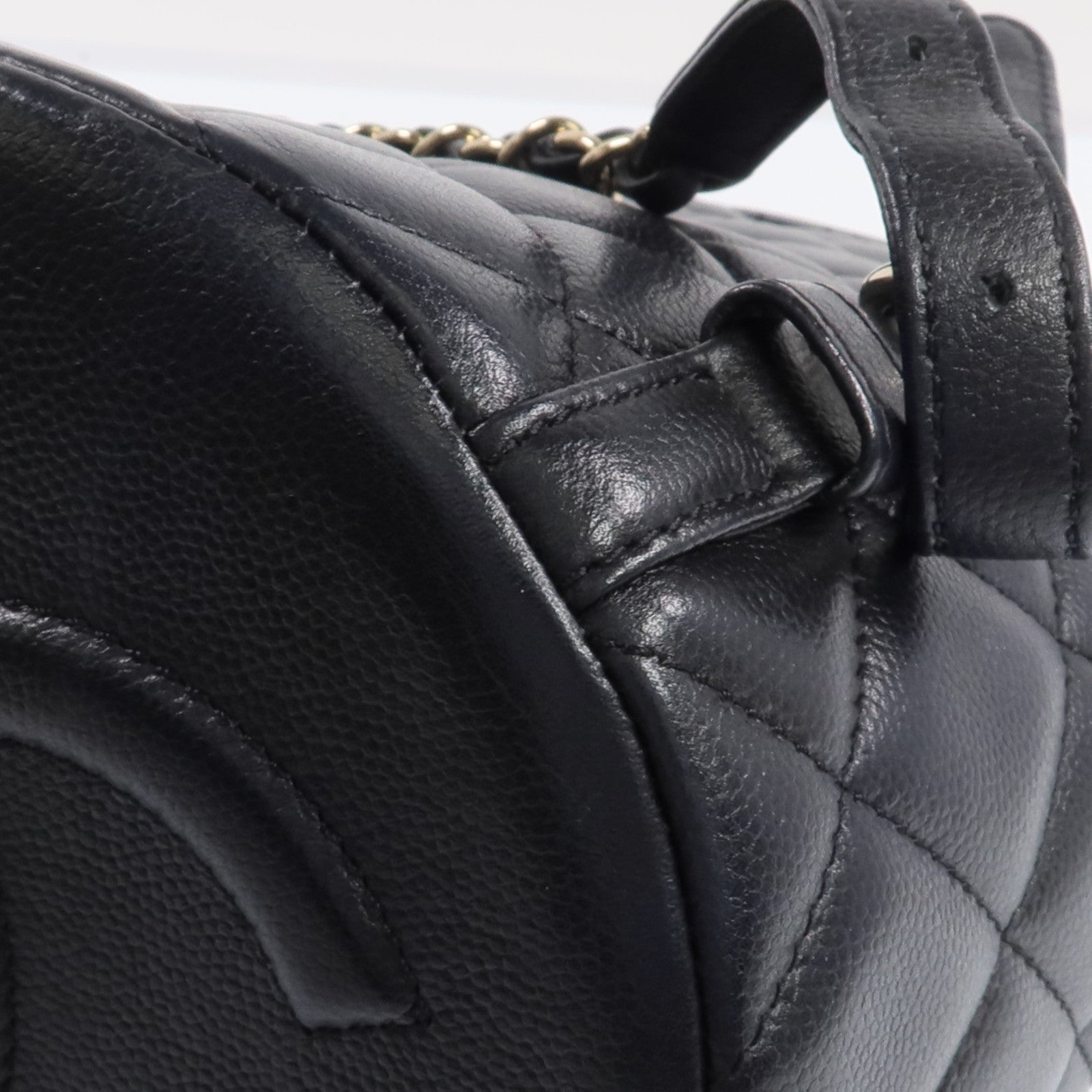 CHANEL 牛皮皮革Backpack金扣背包