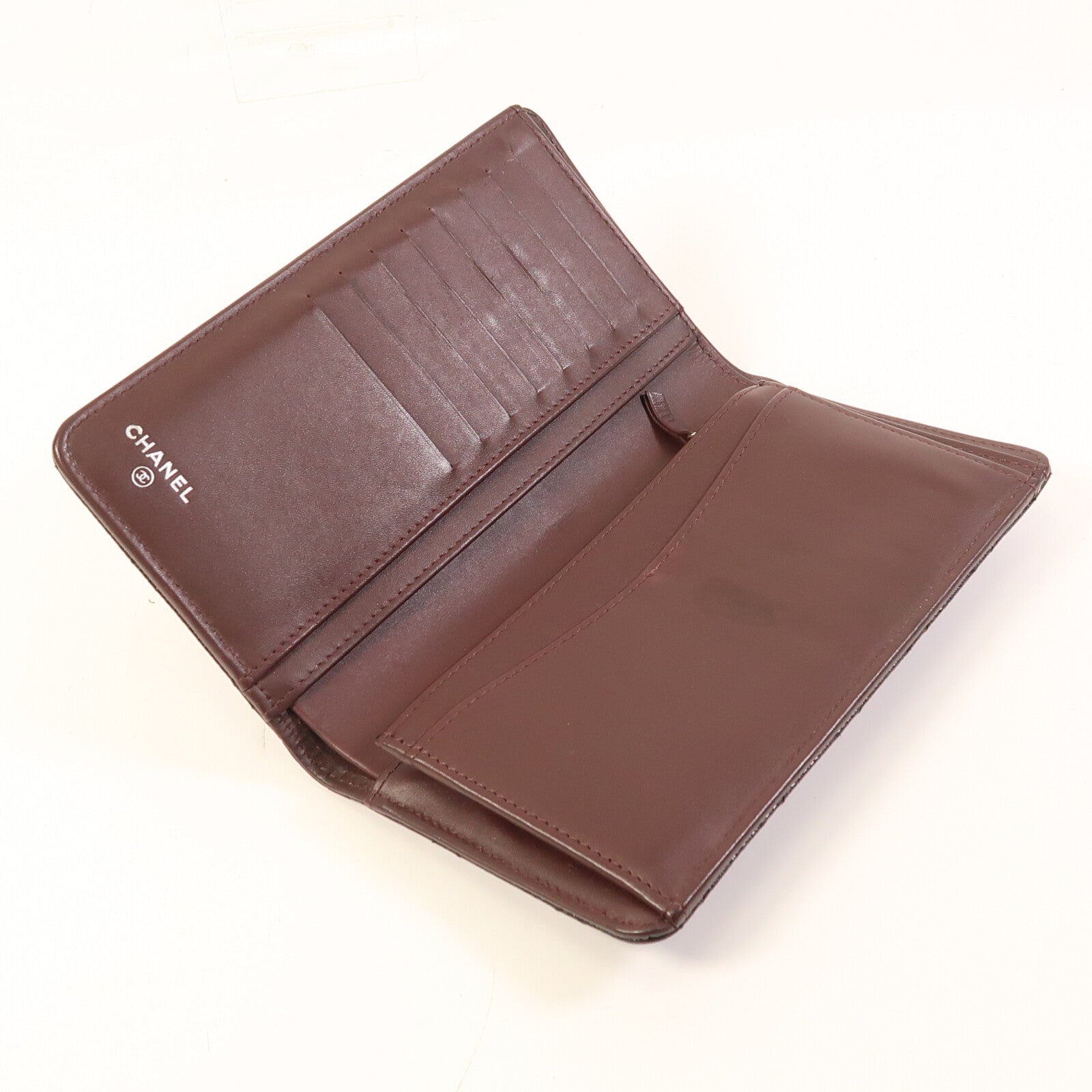 CHANEL 牛皮皮革Classic Long Wallet銀扣長錢包