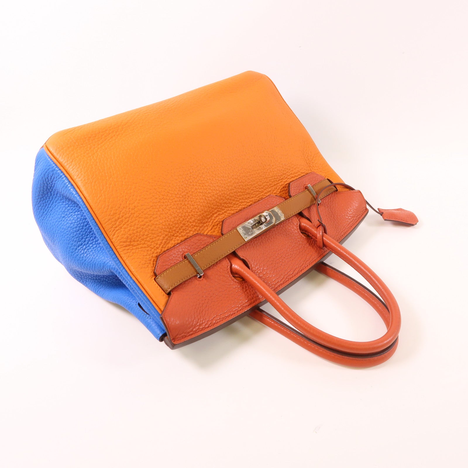 HERMES Clemence皮革Birkin 30銀扣手挽袋