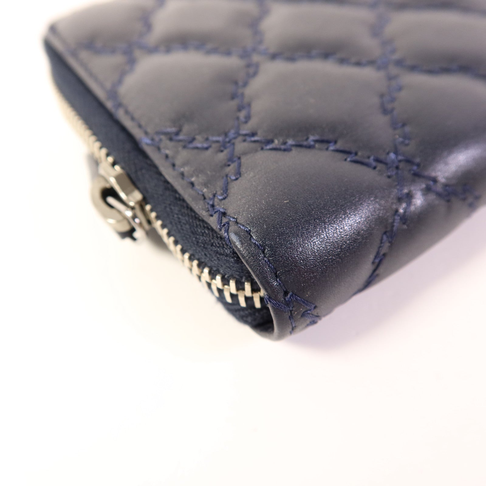 CHANEL 牛皮皮革Wallet銀扣長錢包