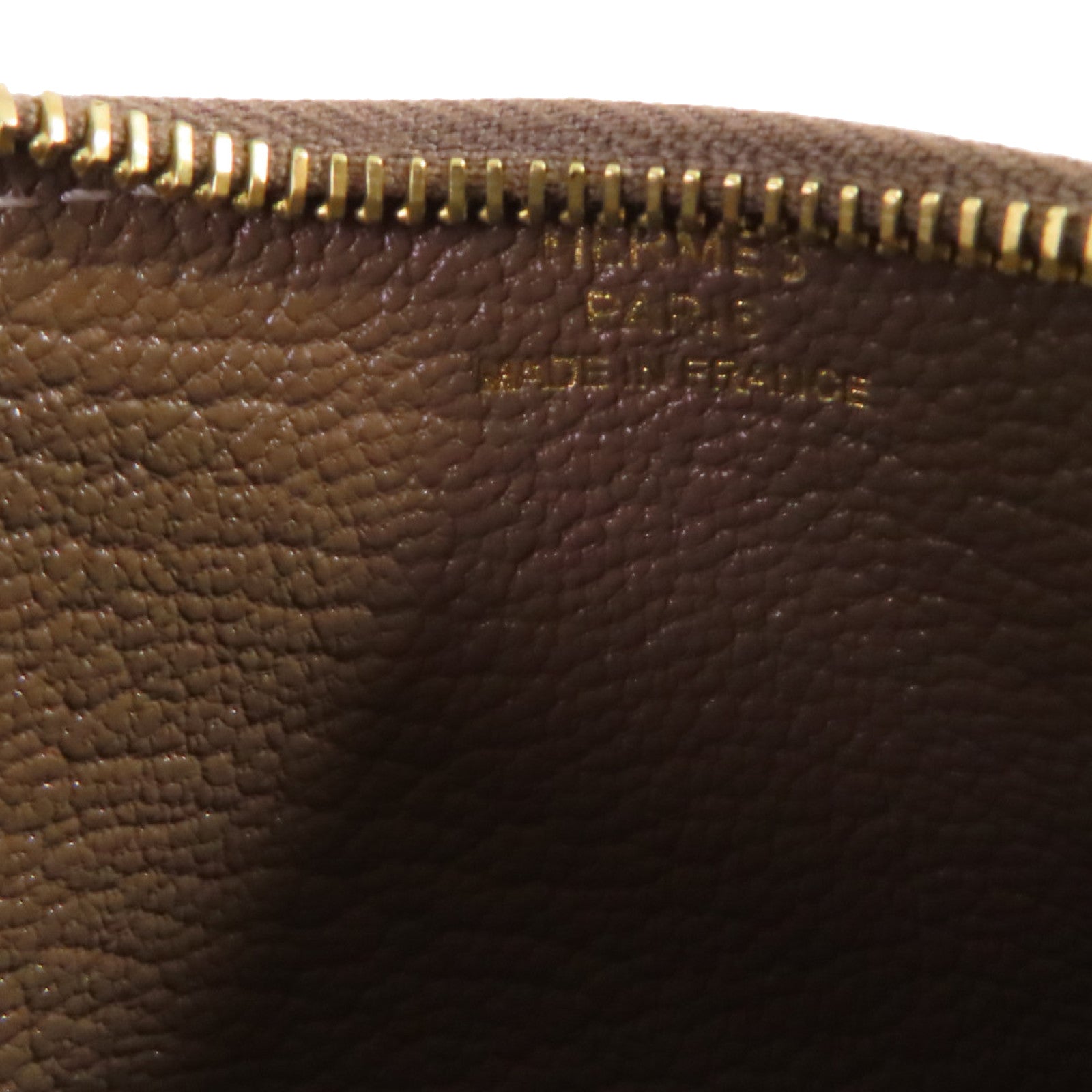 HERMES Chevre皮革Roulis Slim Wallet金扣短錢包18 Etoupe/大象灰色