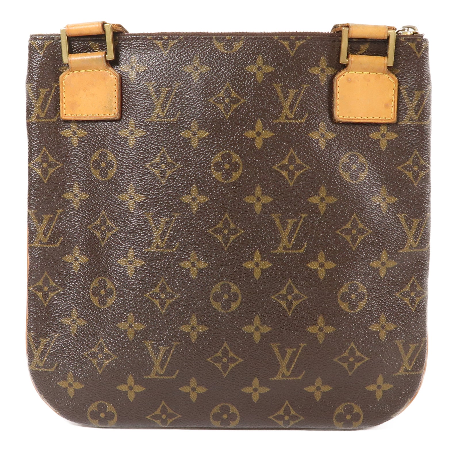 LOUIS VUITTON Monogram Pochette Bosphore金扣肩背袋棕色