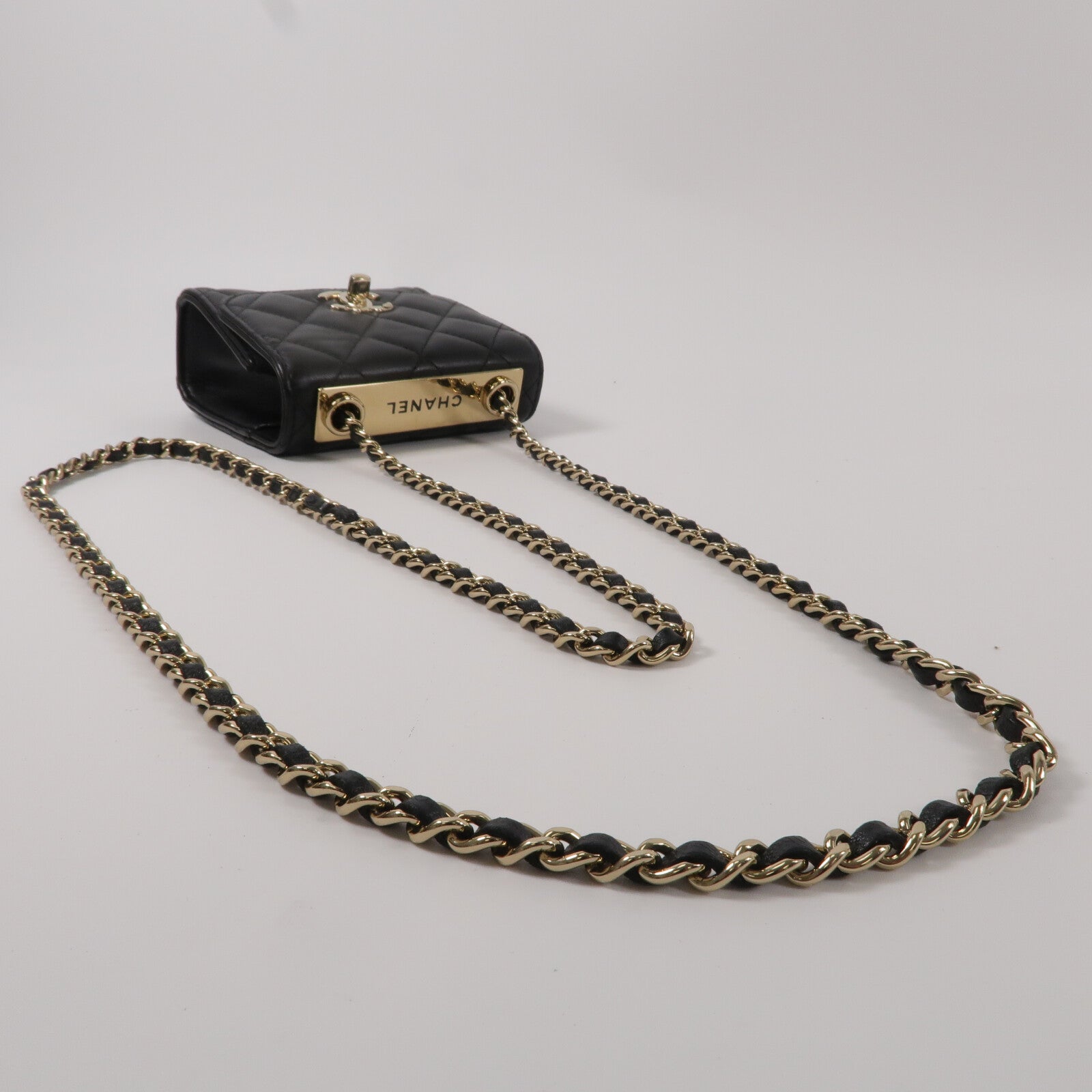 CHANEL 羊皮皮革Trendy CC Mini Bag鏈帶肩背袋