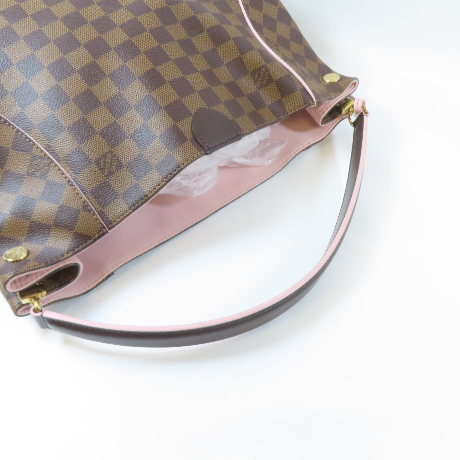 LOUIS VUITTON Damier Cassa Hobo Bag金扣肩背袋啡色
