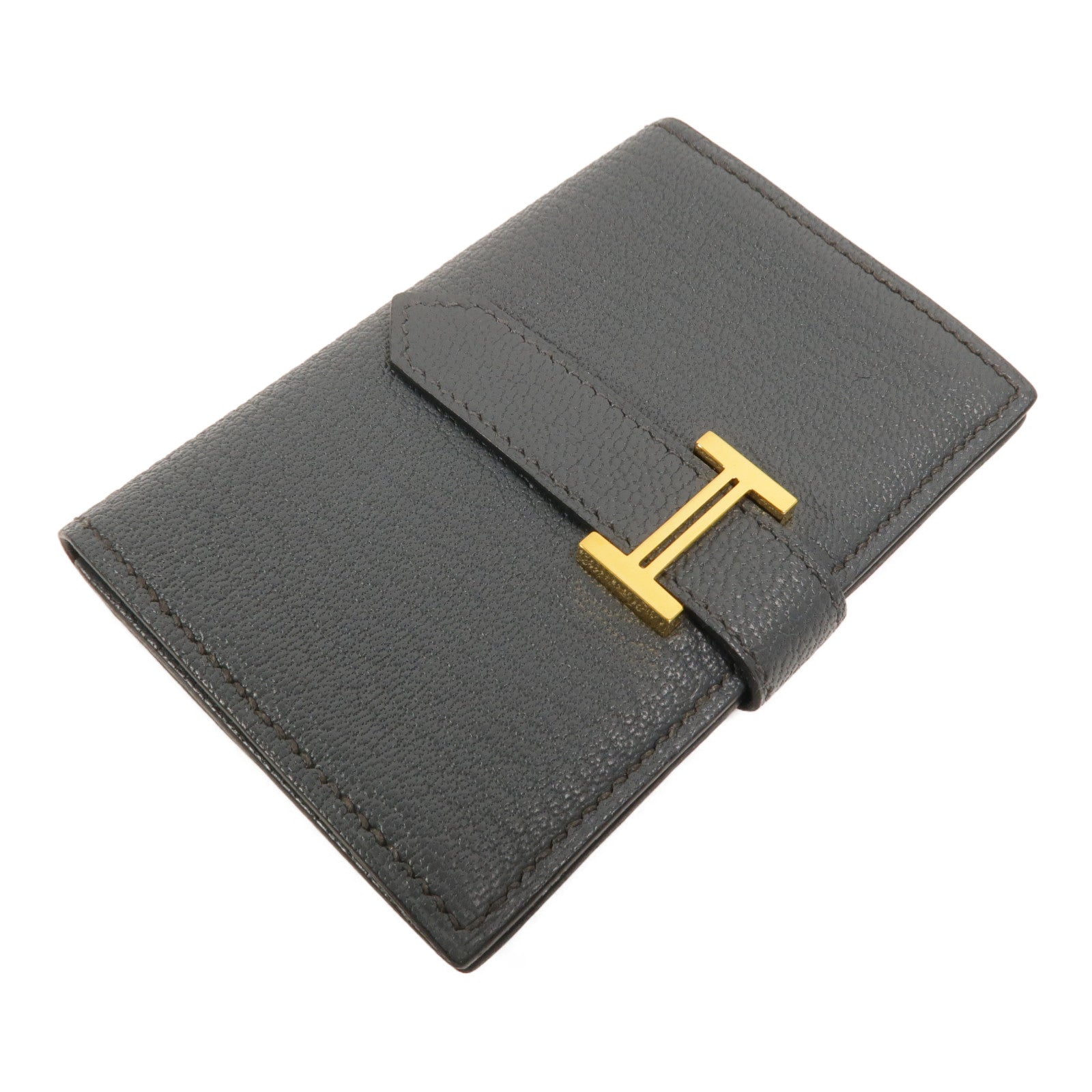 HERMES Chevre皮革Bearn Mini Wallet卡片套