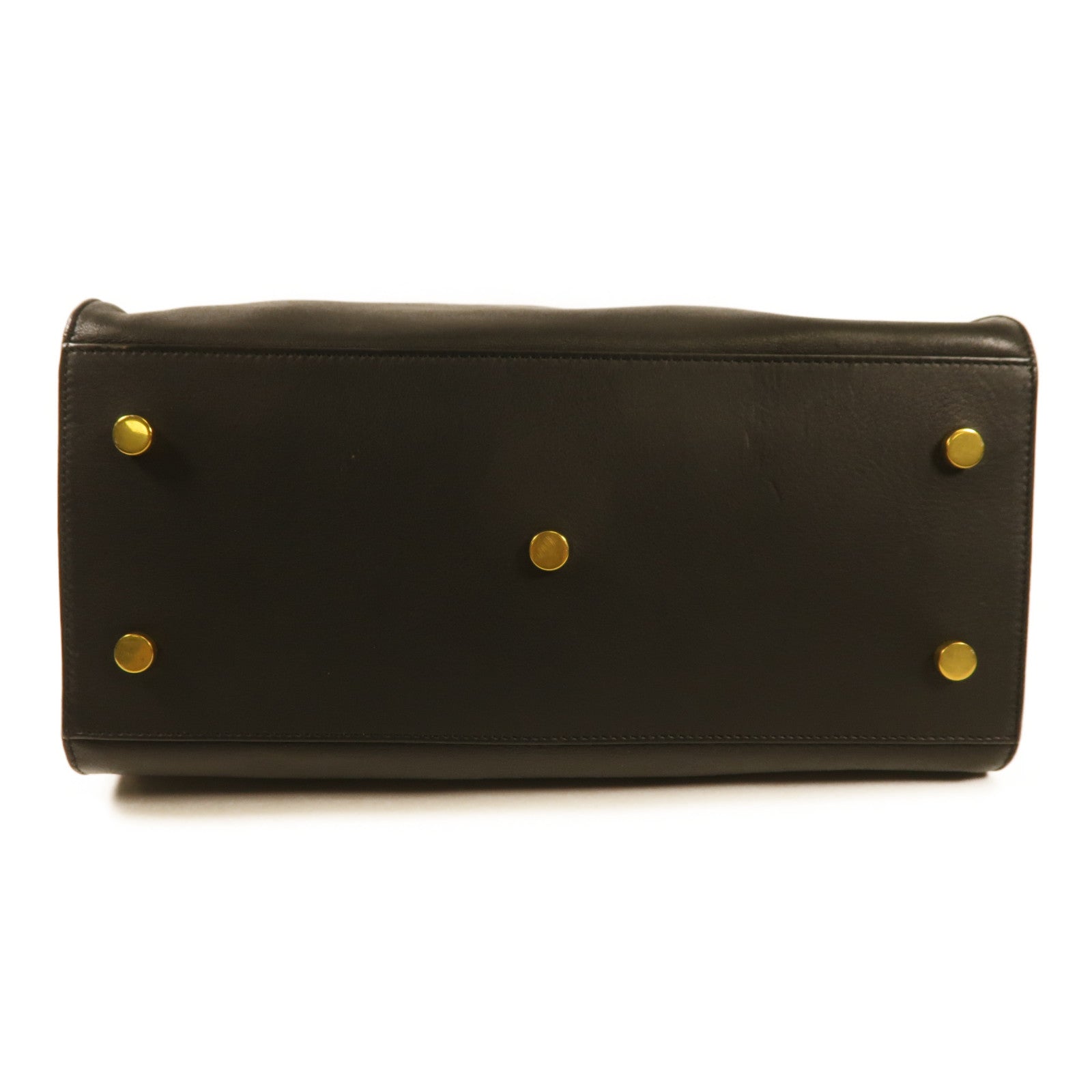 SAINT LAURENT 牛皮皮革2 Way Shoulder金扣手挽肩背兩用袋黑色
