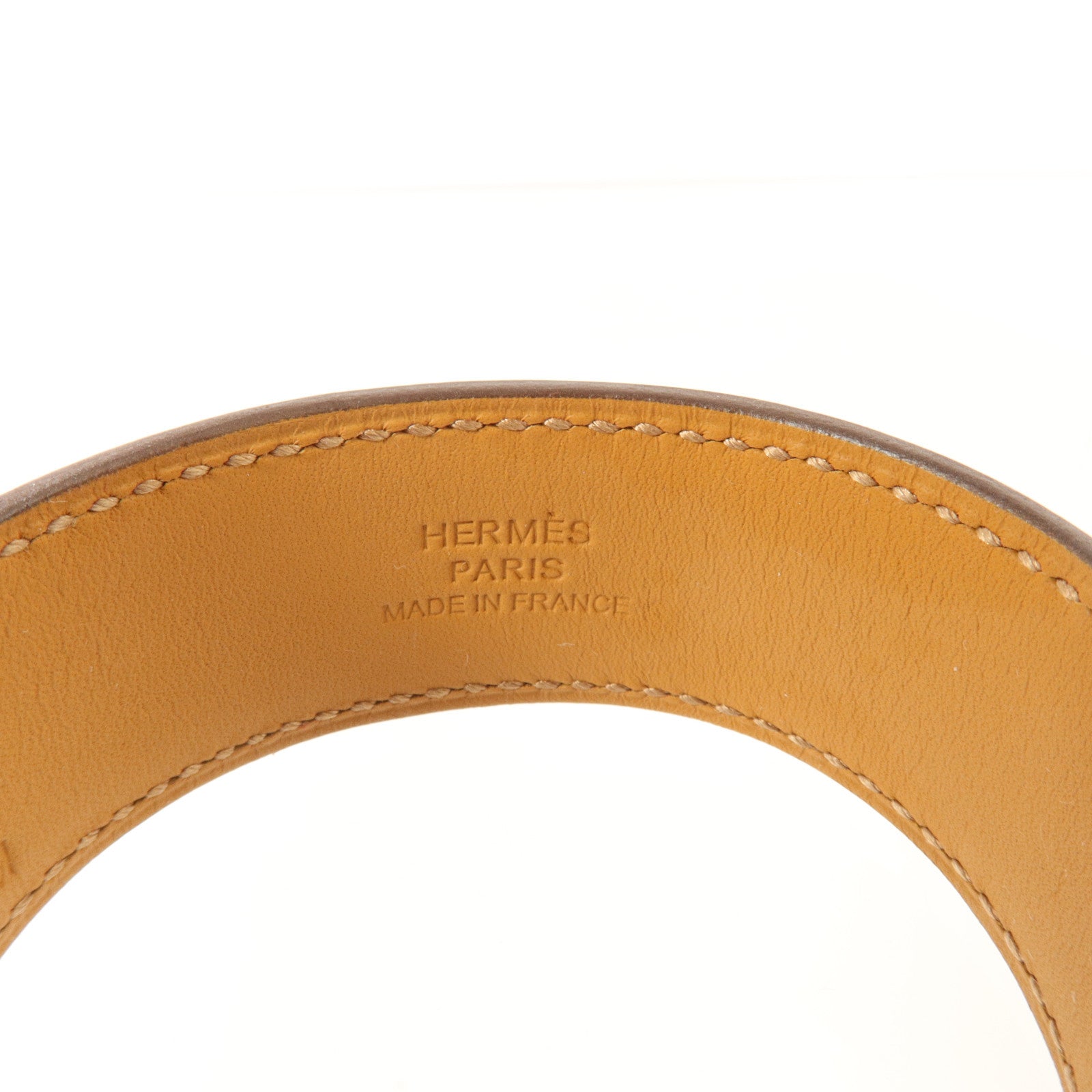 HERMES Chevre Chamkila皮革Collier De Chien 24 Bangle銀扣手鐲Rose Pop