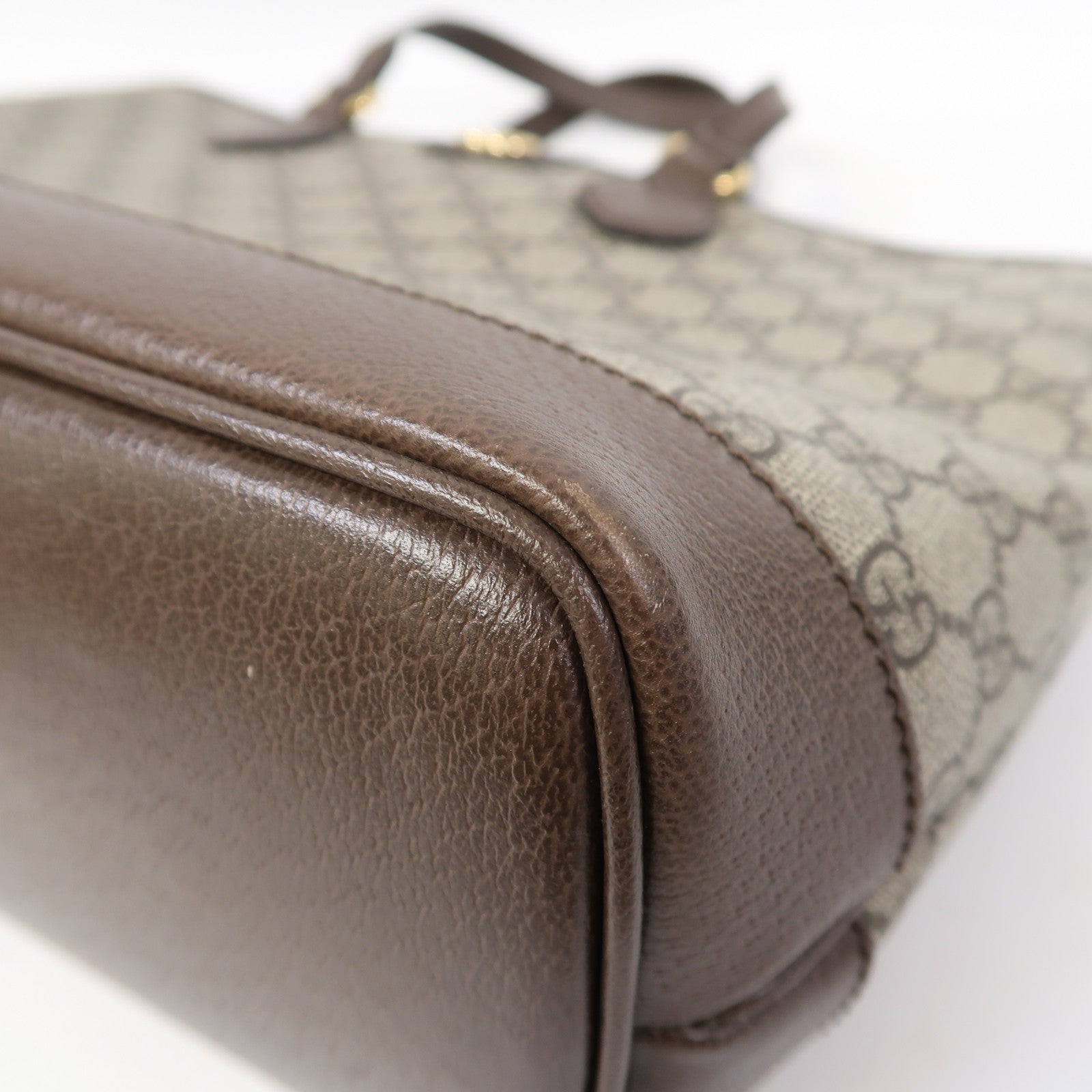 GUCCI 塗層帆布Ophidia GG金扣手挽肩背兩用袋啡色