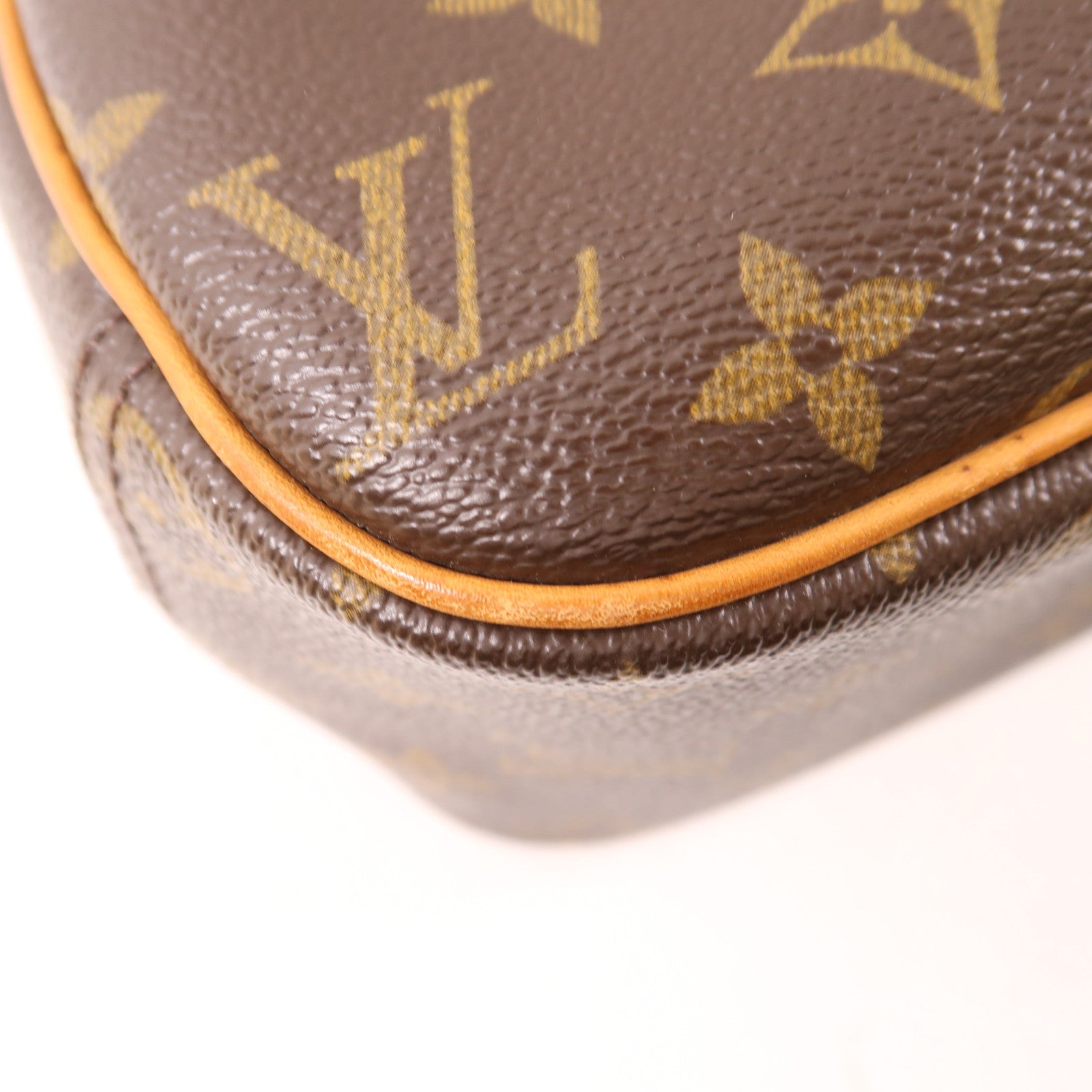 LOUIS VUITTON Monogram Trouville金扣手挽袋棕色