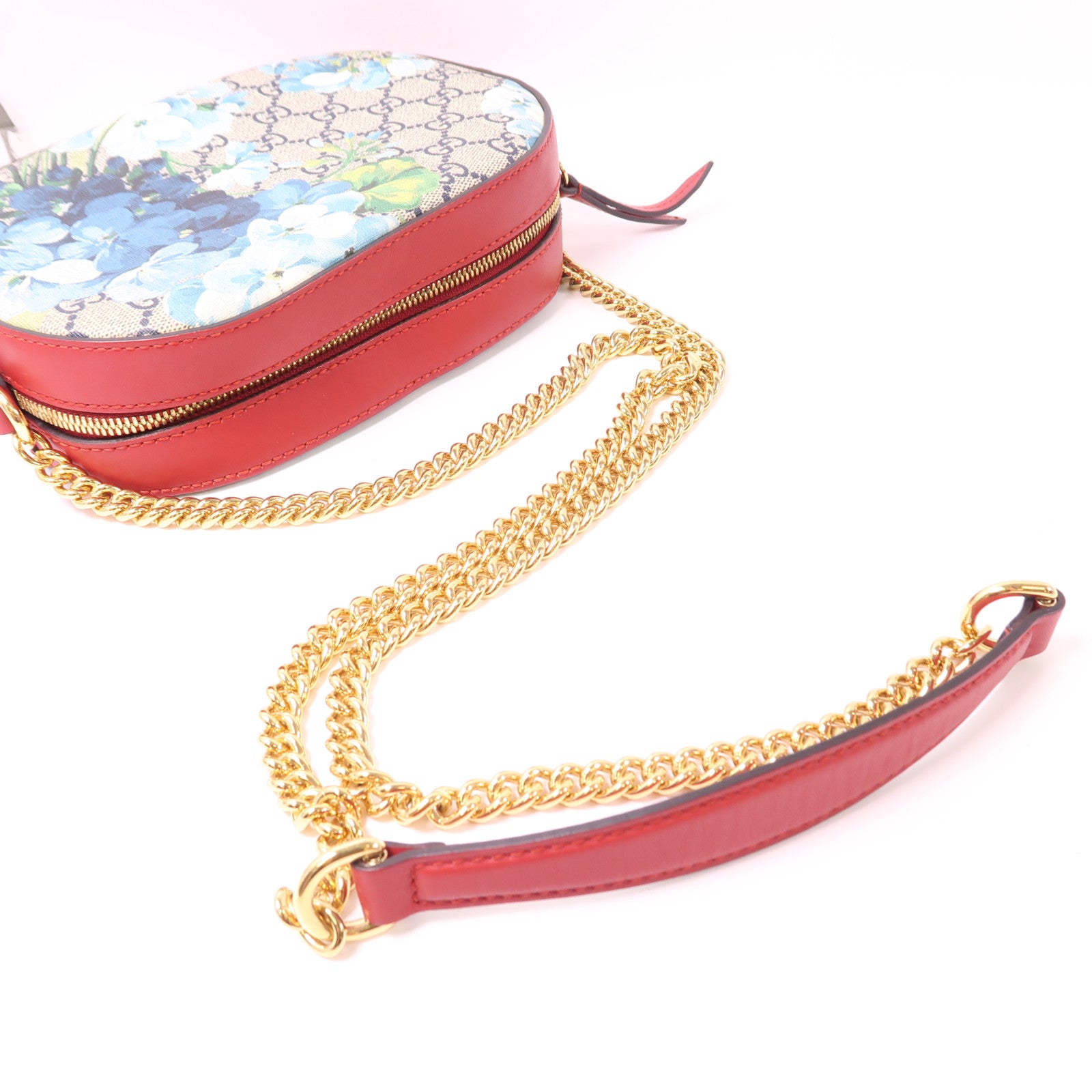 GUCCI 塗層帆布Shoulder Bag金扣肩背袋