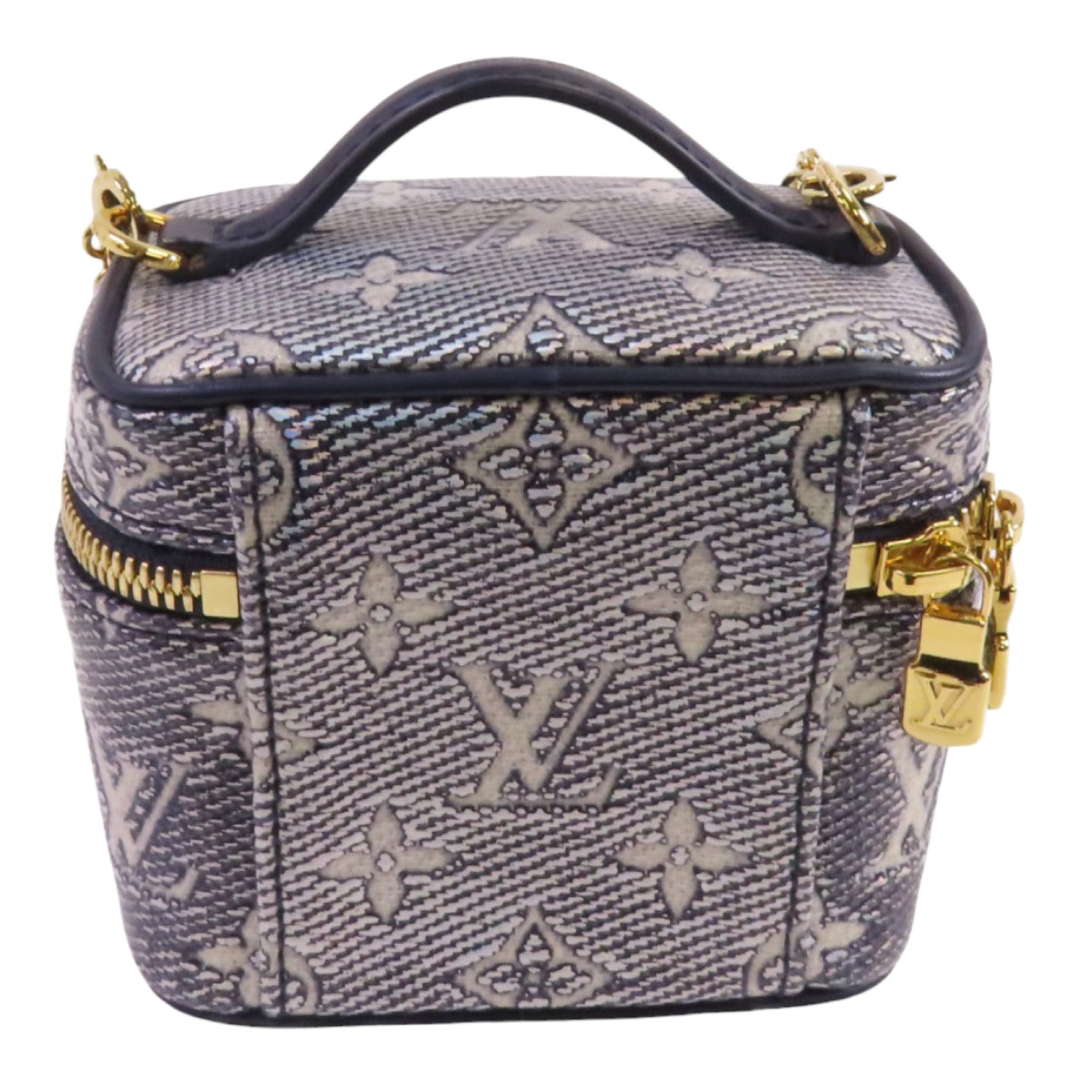LOUIS VUITTON Monogram Coated Canvas Micro Vanity金扣手挽肩背兩用袋