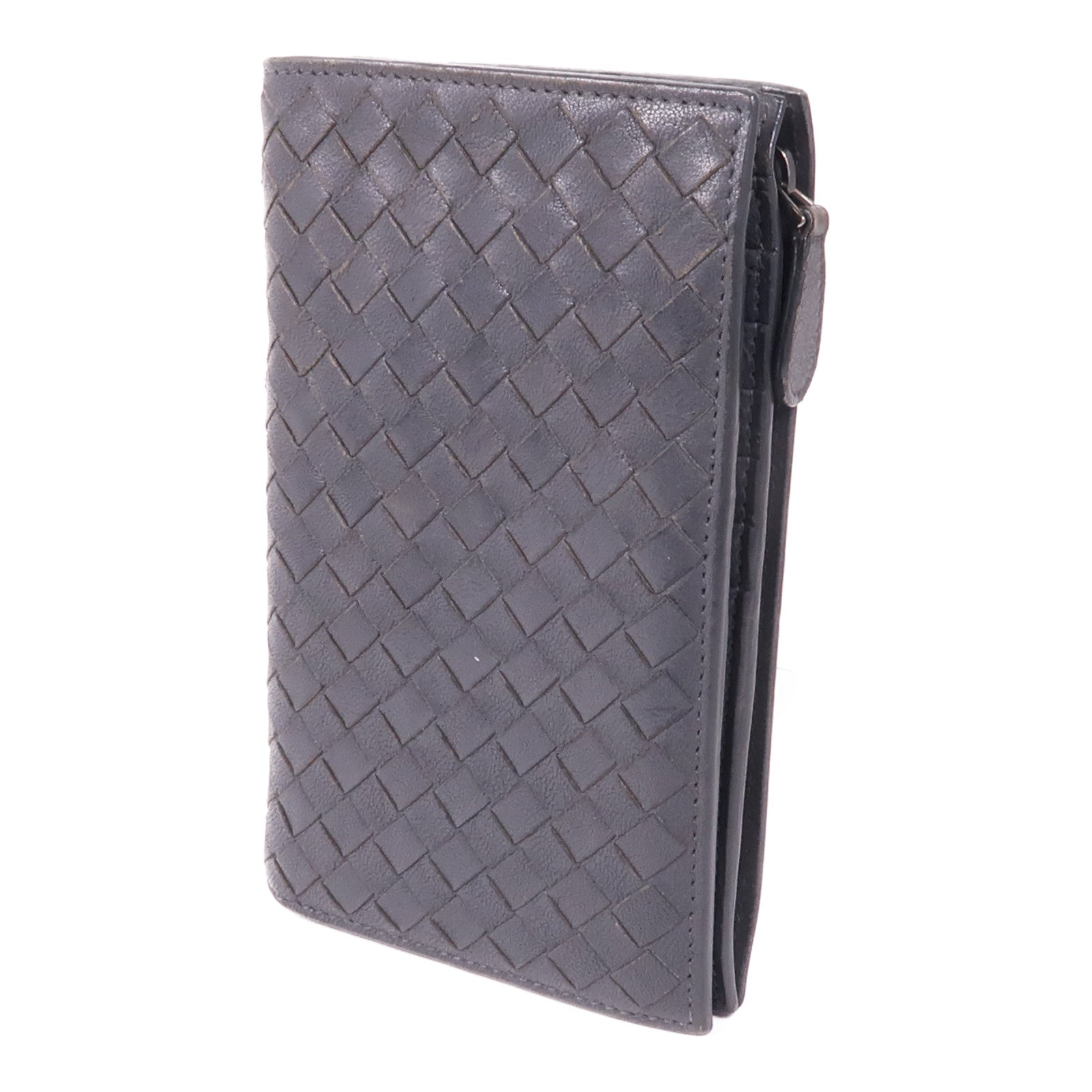 BOTTEGA VENETA 織紋皮革Wallet銀扣錢包