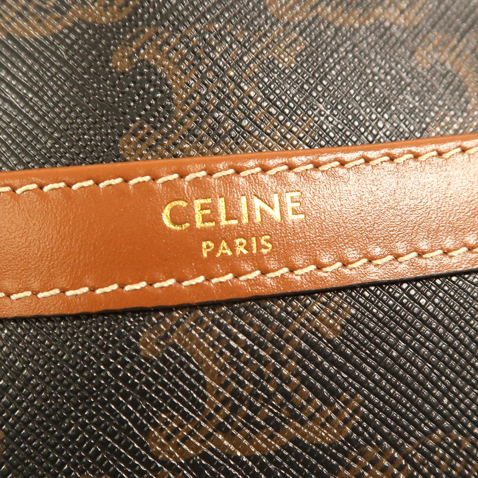 CELINE 塗層帆布Small Patapans金扣鏈帶肩背袋