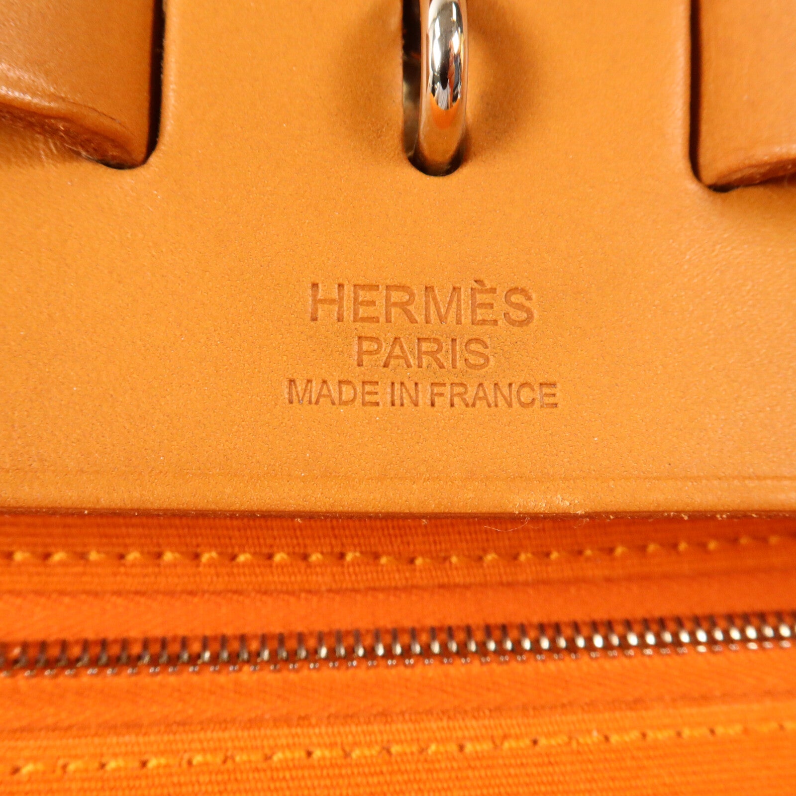 HERMES 帆布Herbag MM手挽肩背兩用袋Orange