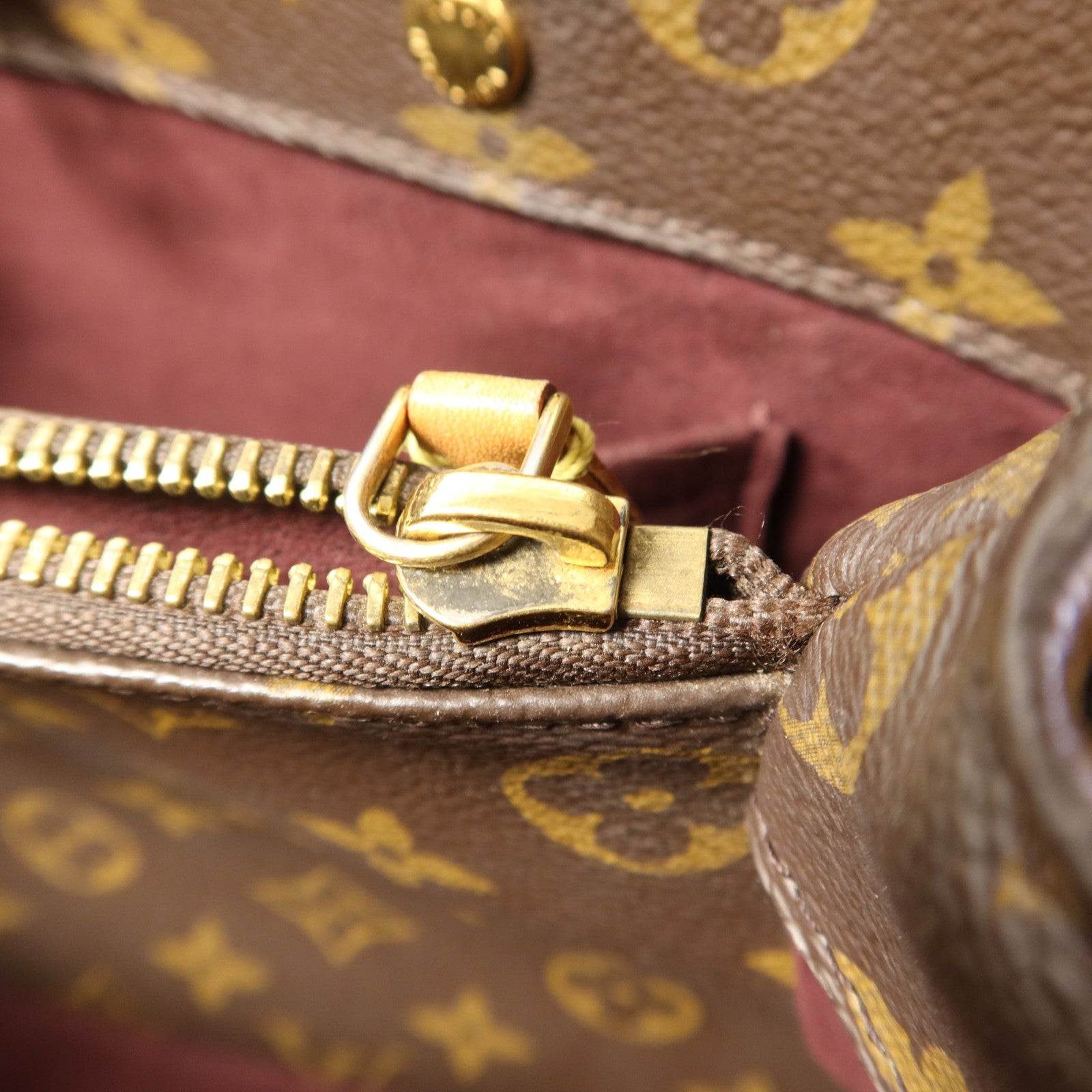 LOUIS VUITTON Monogram Montaigne BB金扣手挽肩背兩用袋棕色