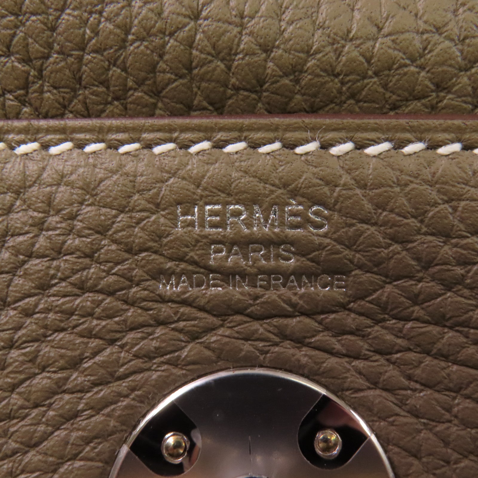HERMES Clemence皮革Lindy 26銀扣肩背袋