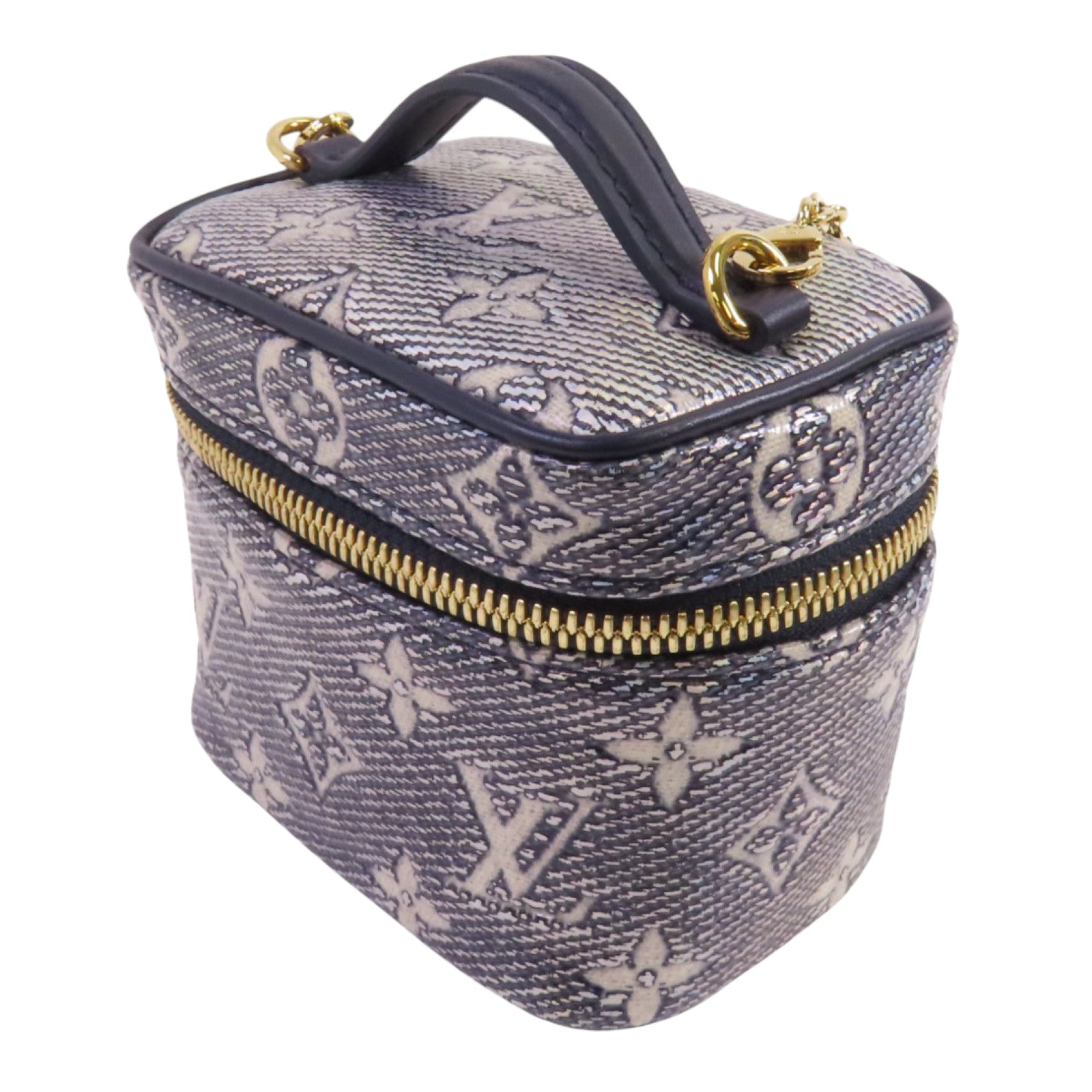 LOUIS VUITTON Monogram Coated Canvas Micro Vanity金扣手挽肩背兩用袋