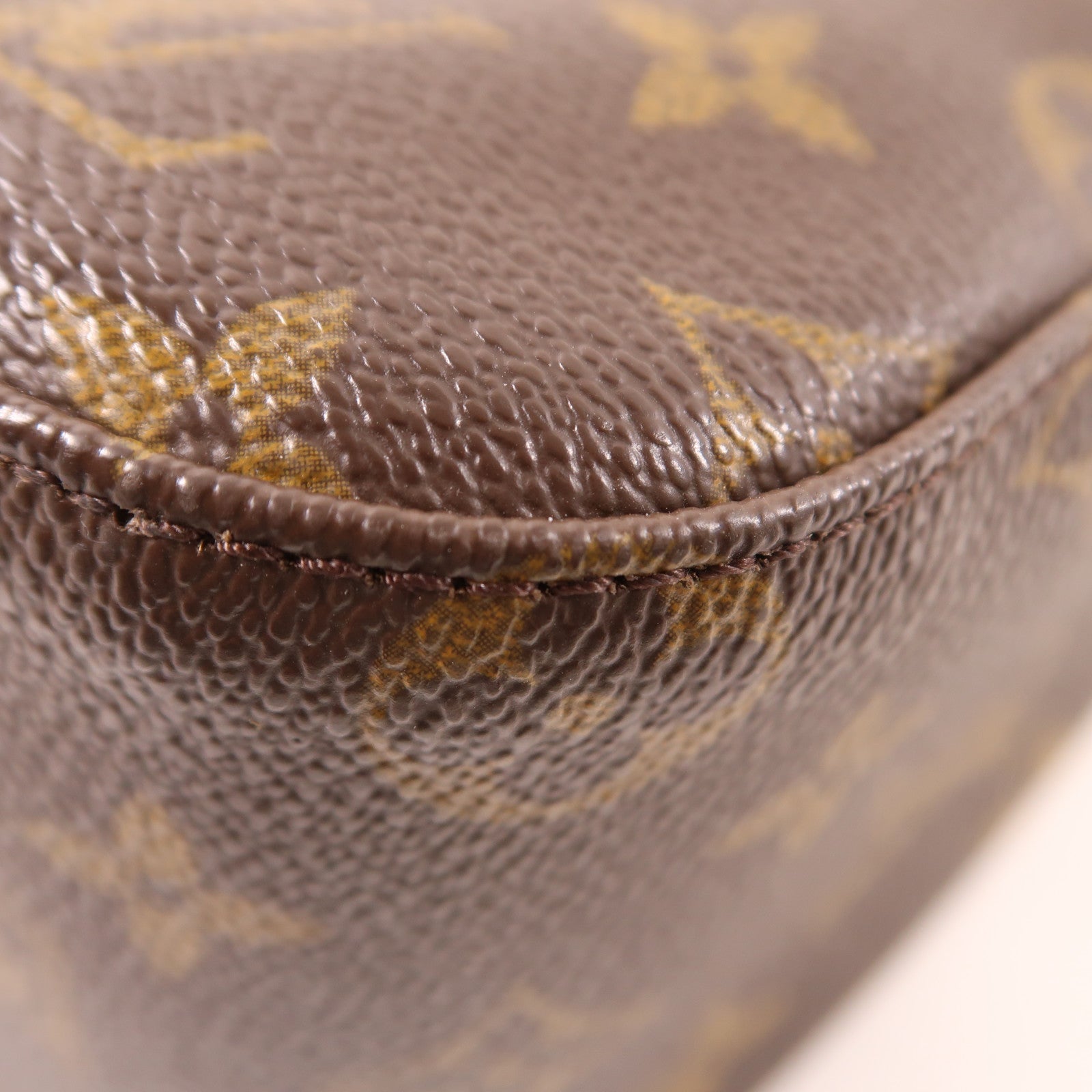 LOUIS VUITTON Monogram Looping MM金扣肩背袋棕色
