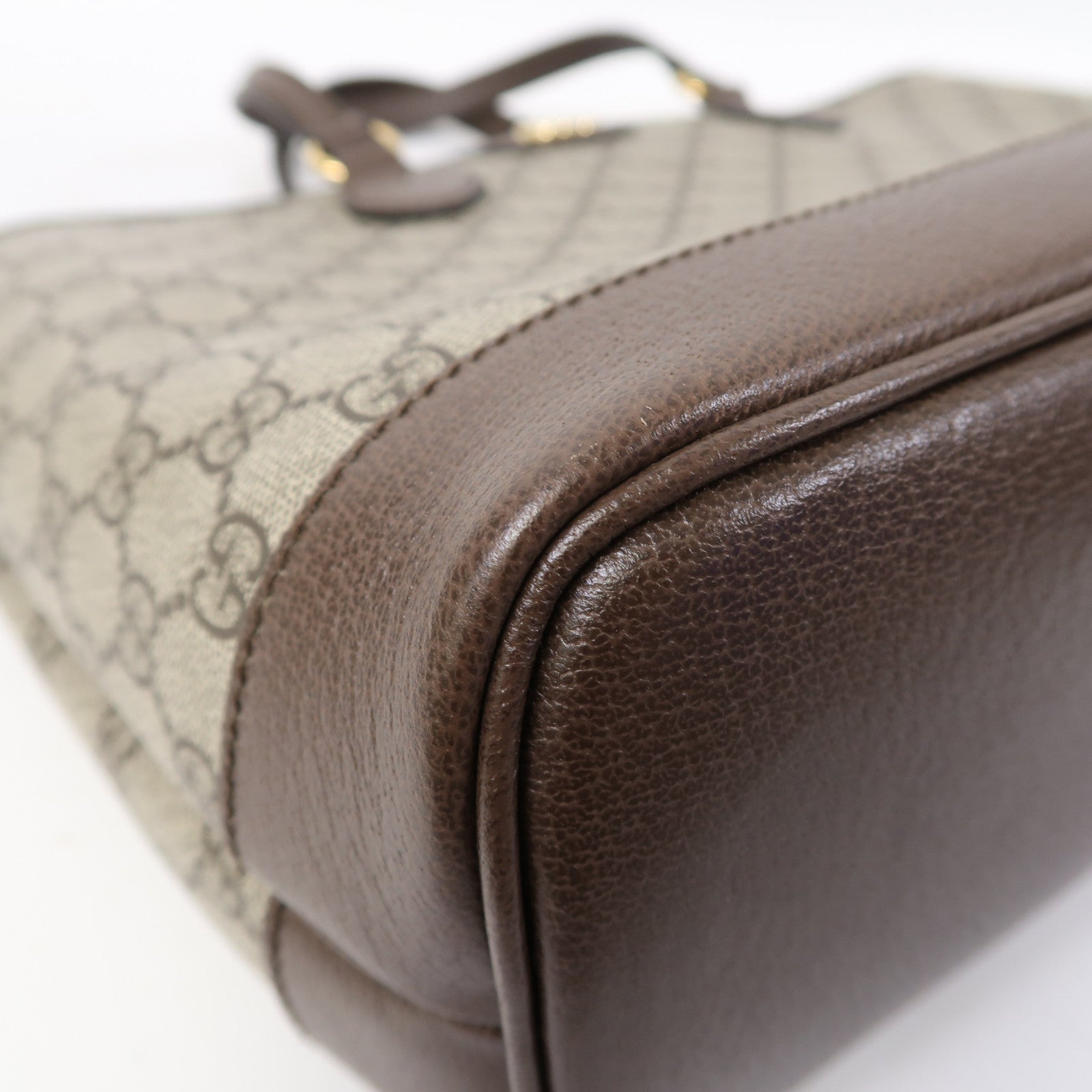 GUCCI 塗層帆布Ophidia GG金扣手挽肩背兩用袋啡色