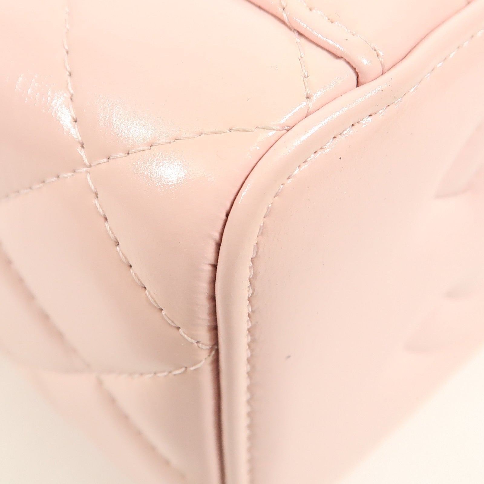 CHANEL CC GHW Vanity Case 2way Shoulder Bag Calfskin Leather Pink