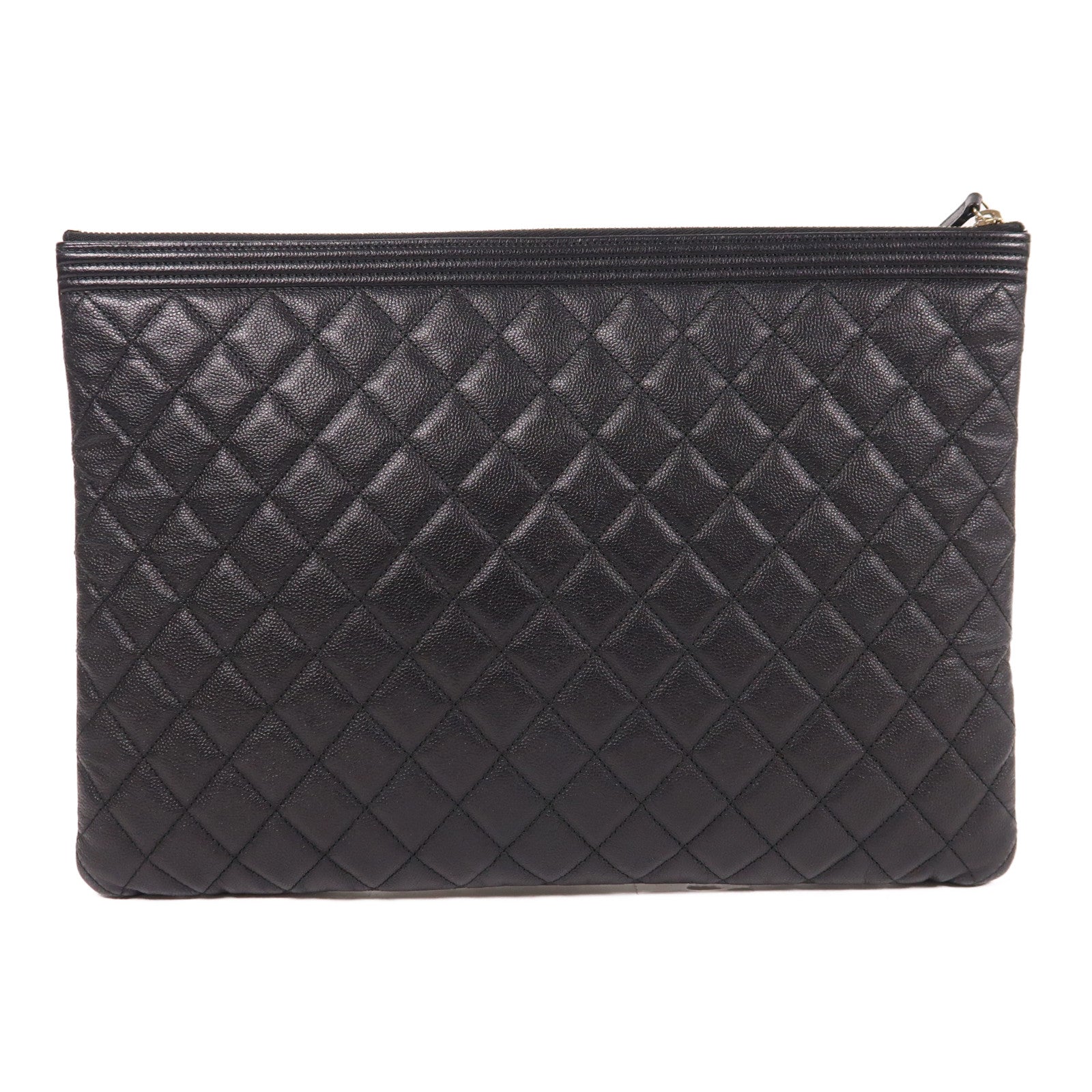 CHANEL 牛皮皮革Clutch金扣手拿包