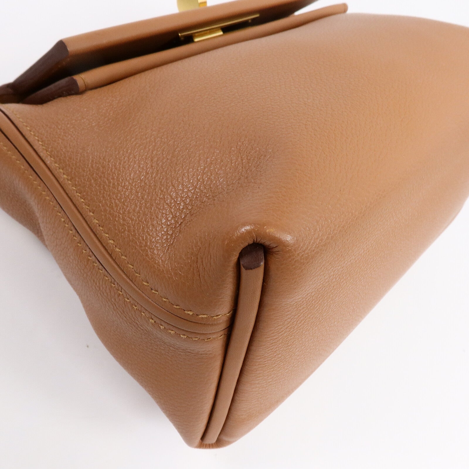 HERMES Clemence皮革24/24 Mini手挽肩背兩用袋Gold