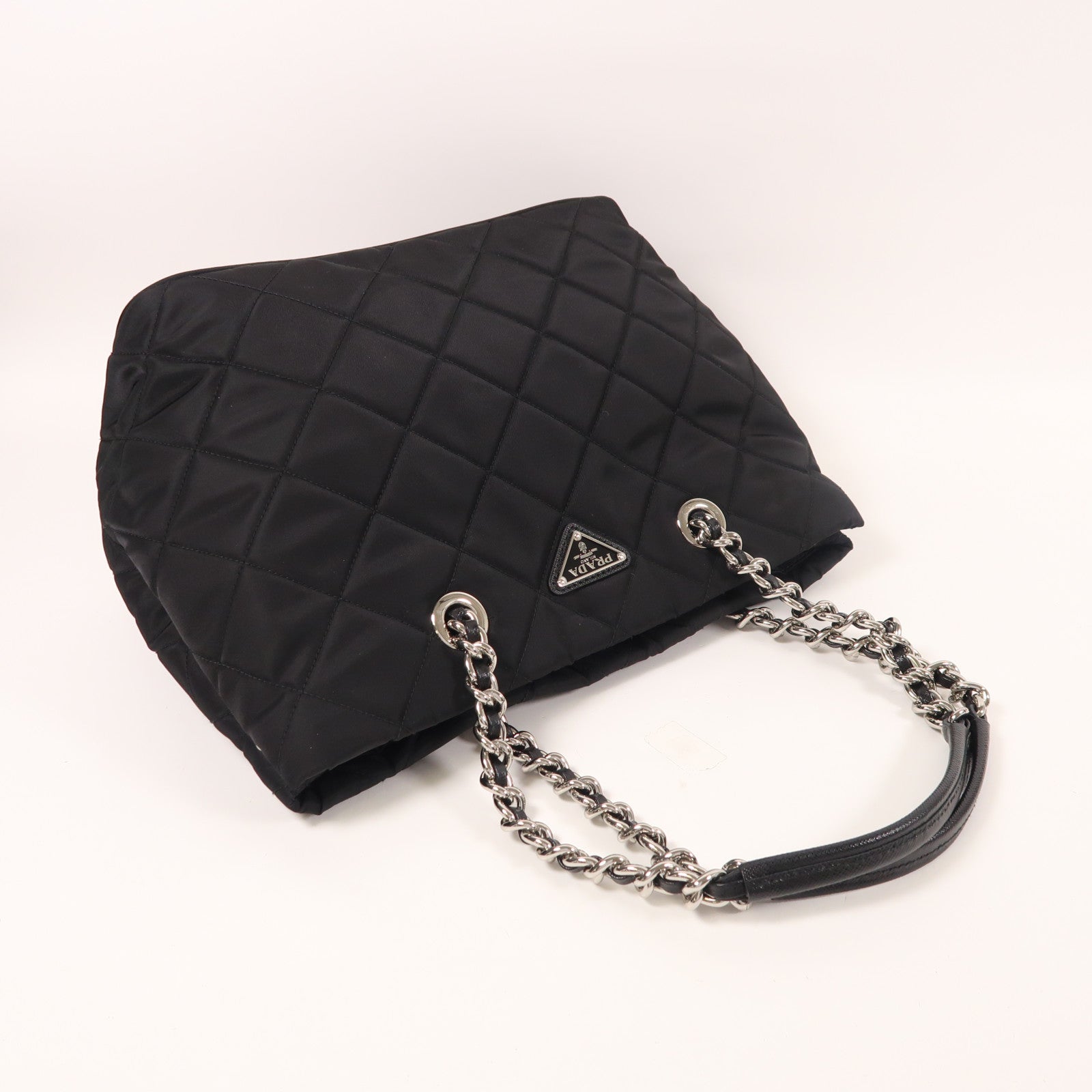 PRADA 尼龍2 Way Shoulder銀扣手挽肩背兩用袋