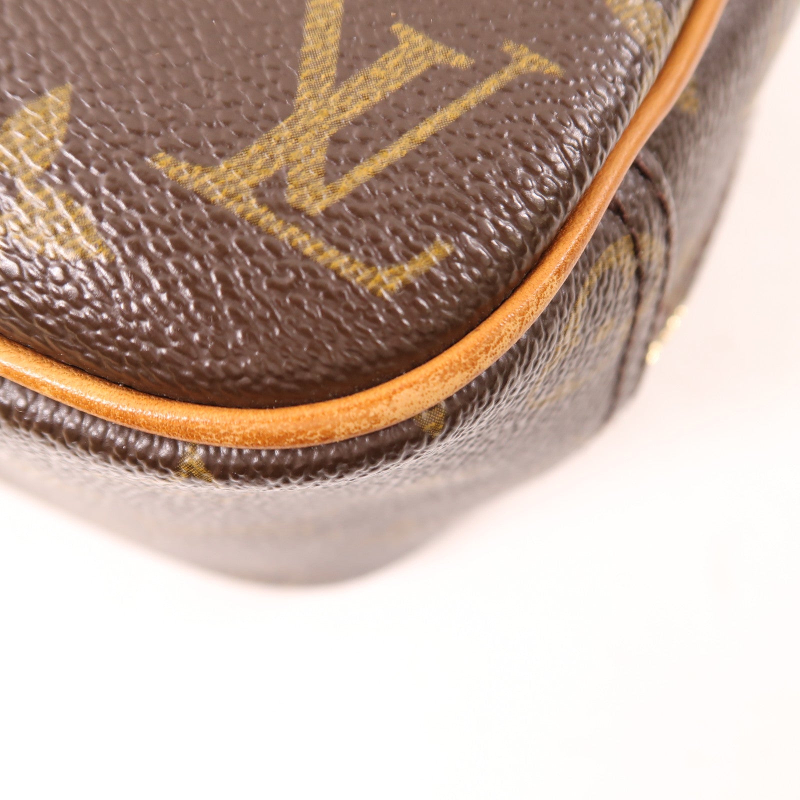 LOUIS VUITTON Monogram Trouville金扣手挽袋棕色
